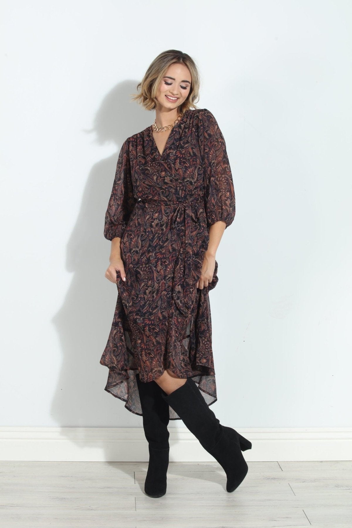 Jeremiah Chiffon Wrap Dress-FINAL SALE