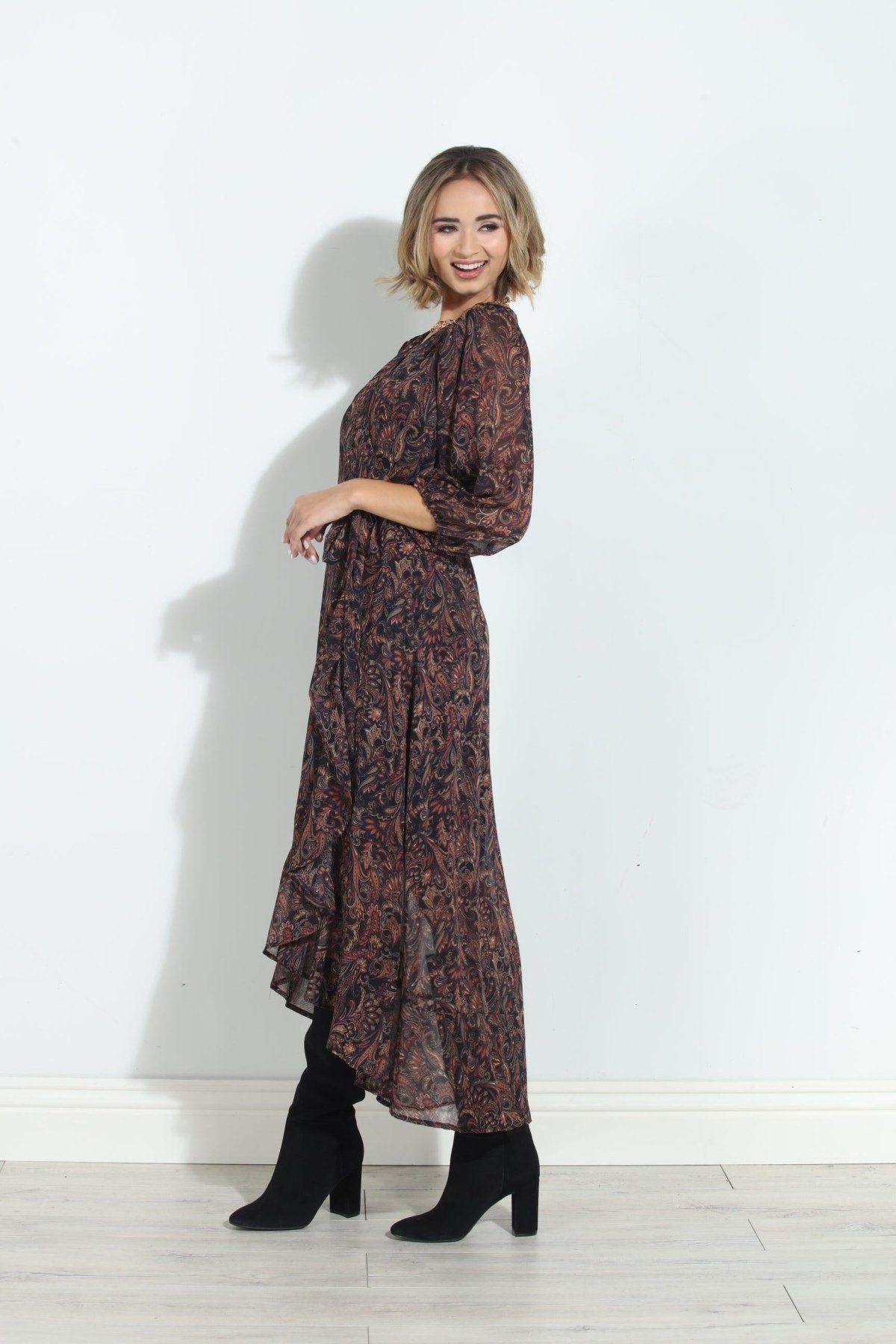 Jeremiah Chiffon Wrap Dress-FINAL SALE