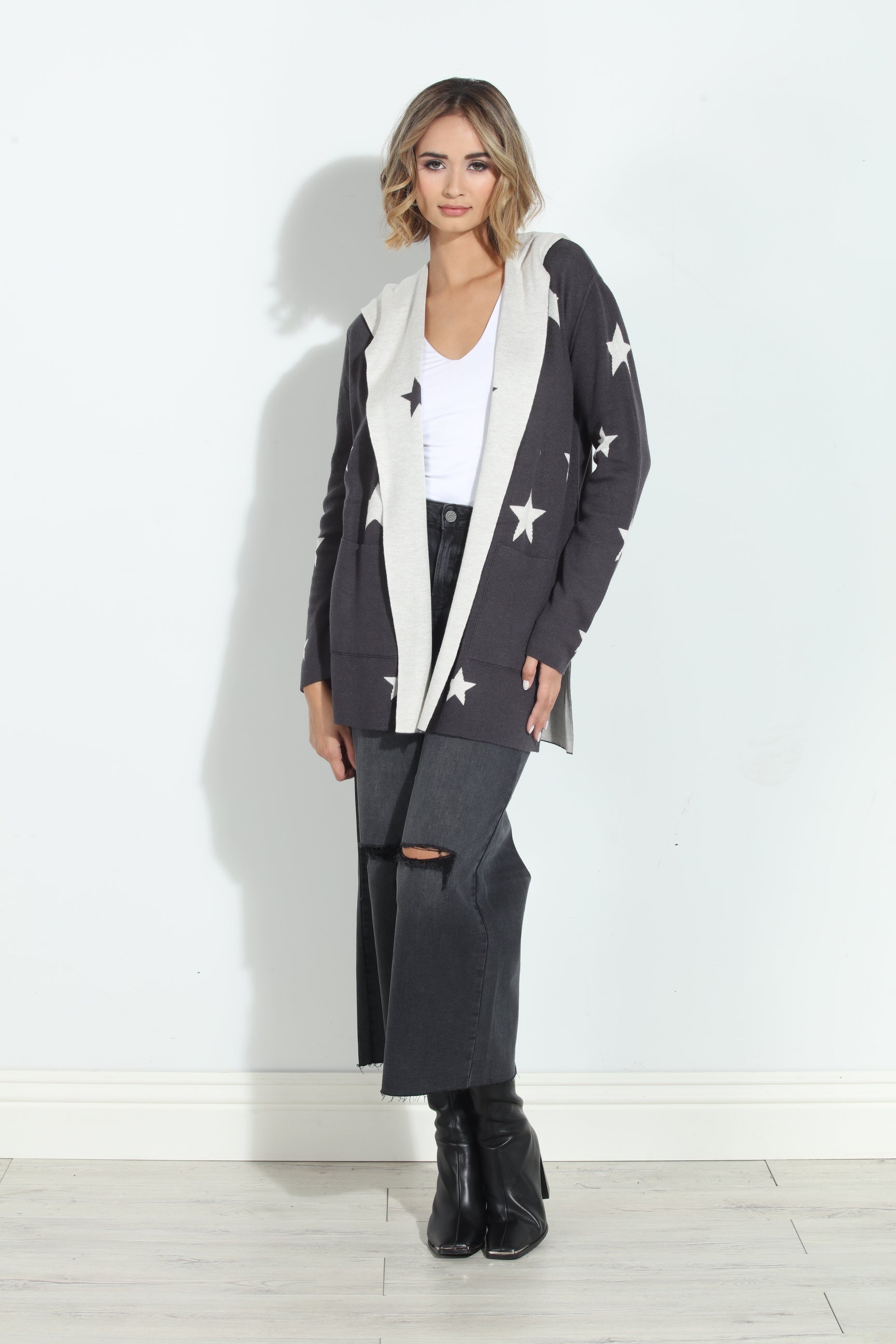 Splendid Sydney Reversible Hooded Cardigan