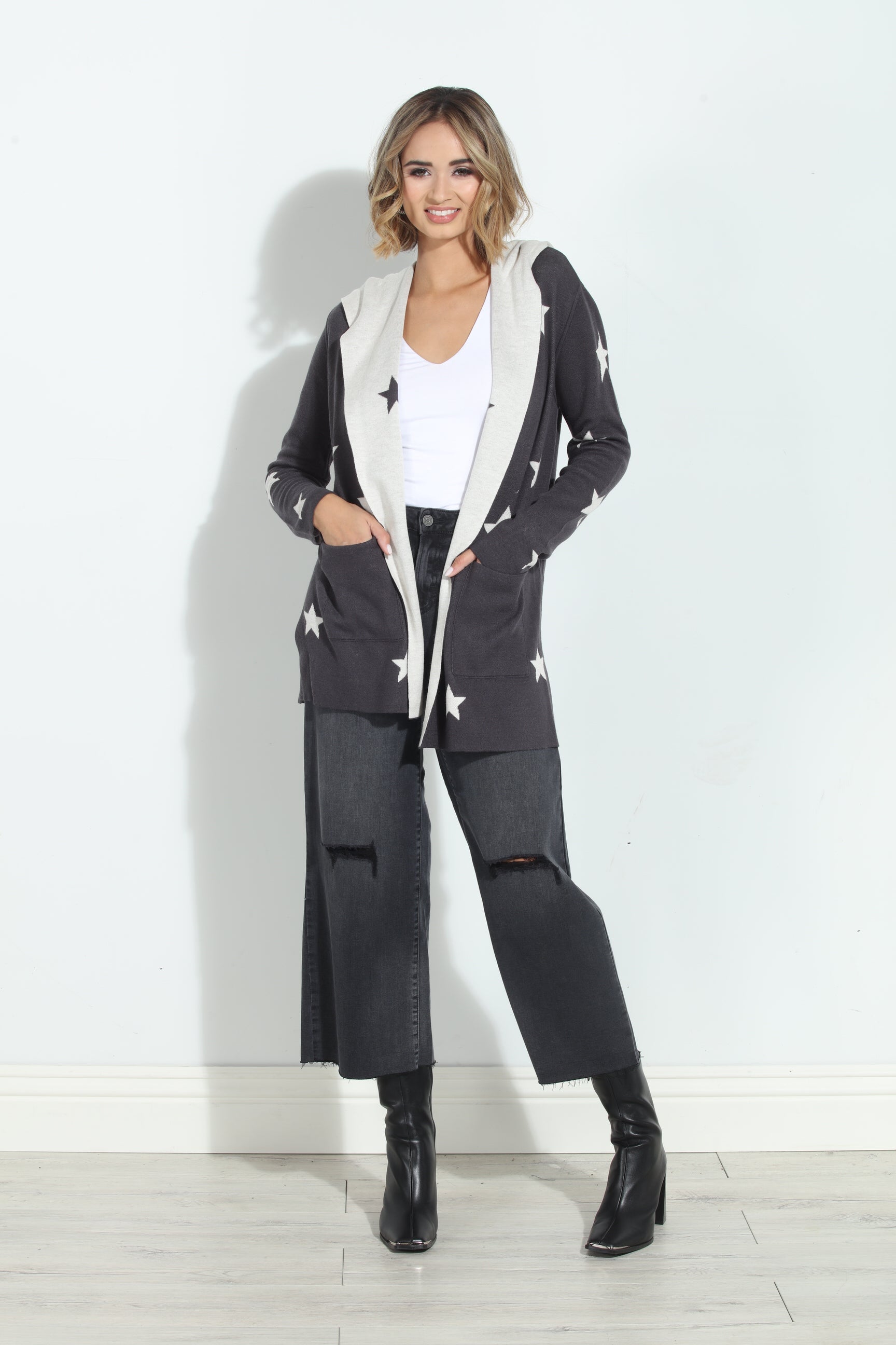 Splendid Sydney Reversible Hooded Cardigan