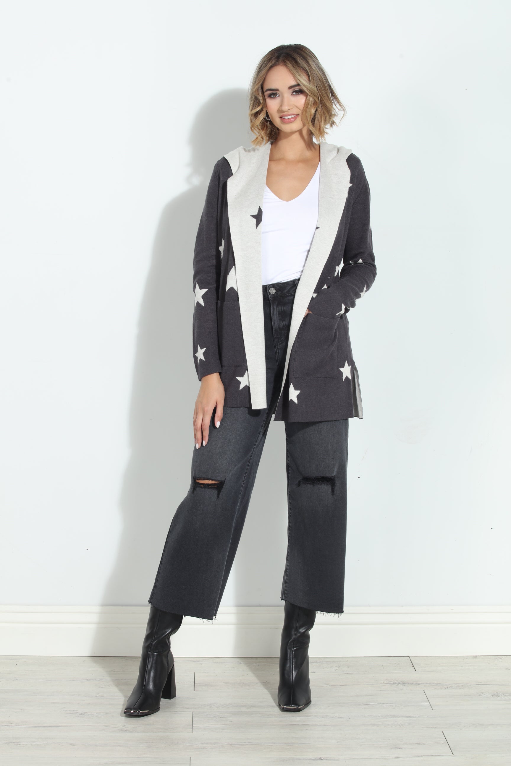 Splendid Sydney Reversible Hooded Cardigan