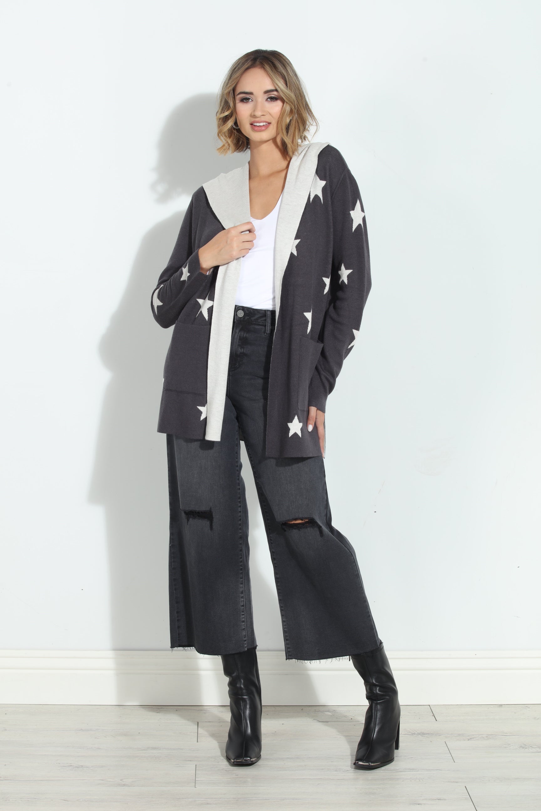 Splendid Sydney Reversible Hooded Cardigan