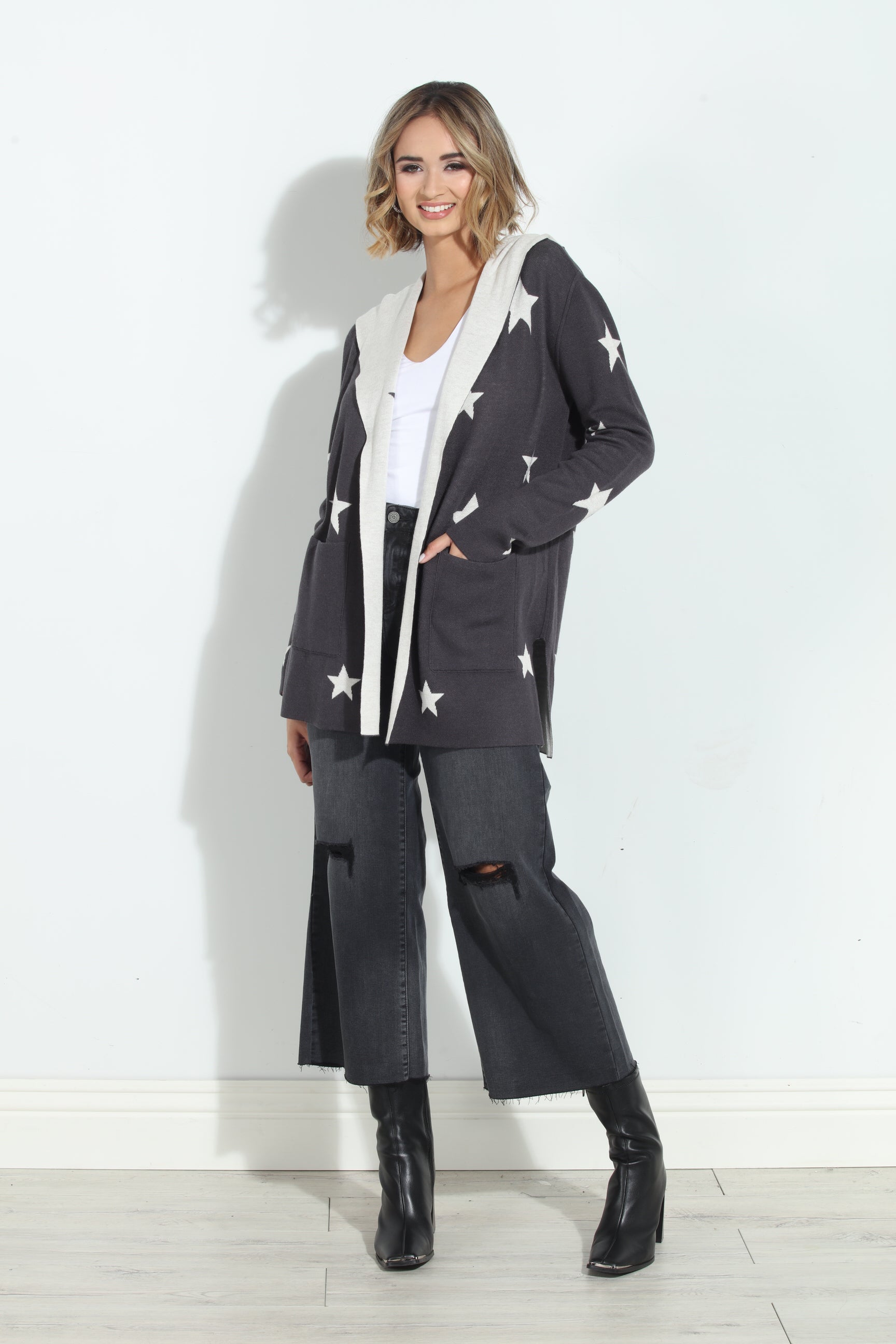 Splendid Sydney Reversible Hooded Cardigan