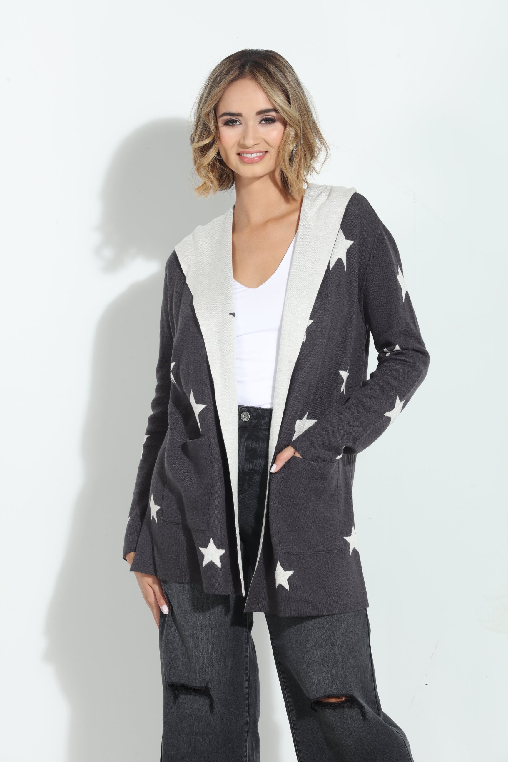 Splendid Sydney Reversible Hooded Cardigan