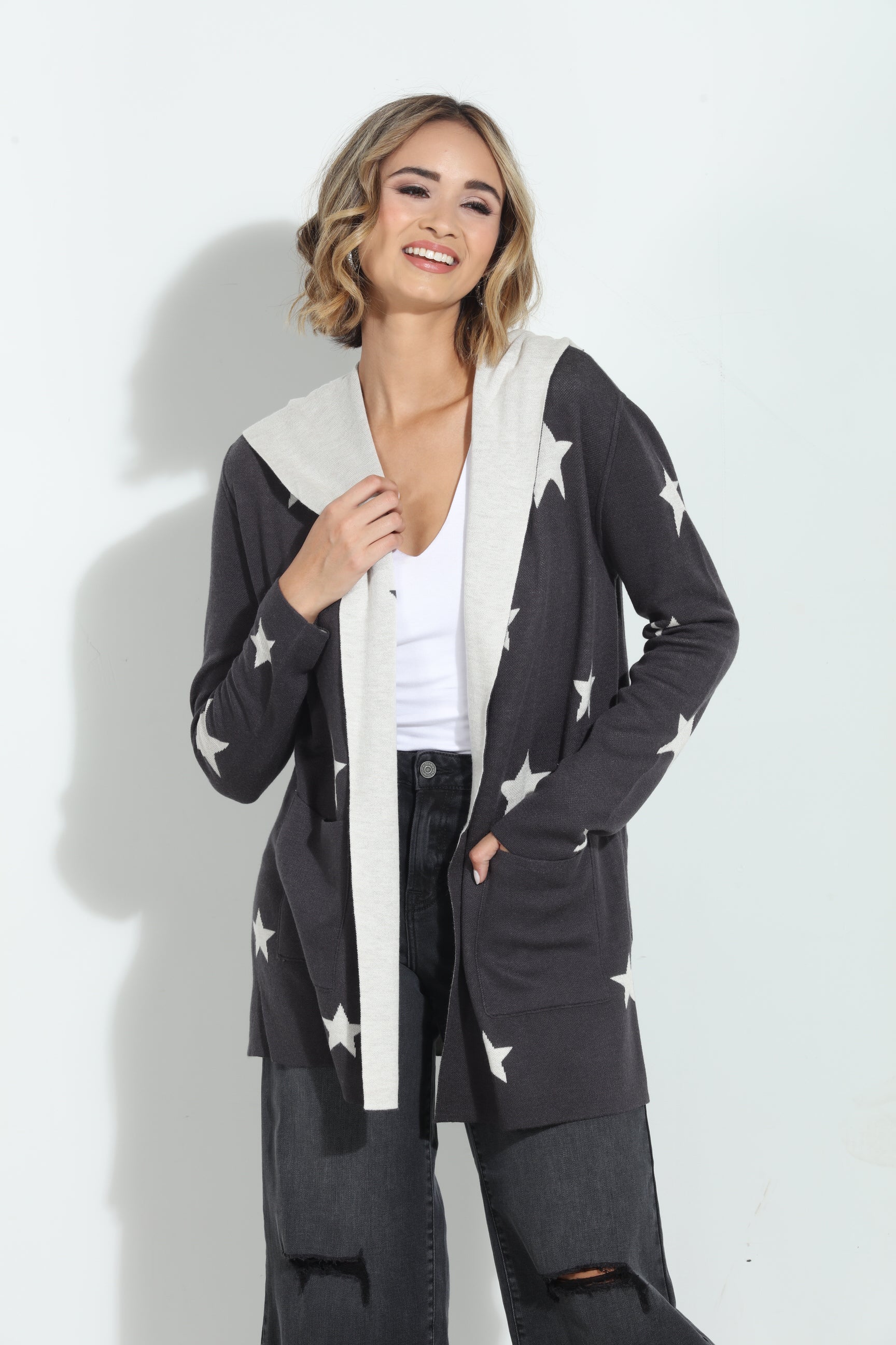 Splendid Sydney Reversible Hooded Cardigan