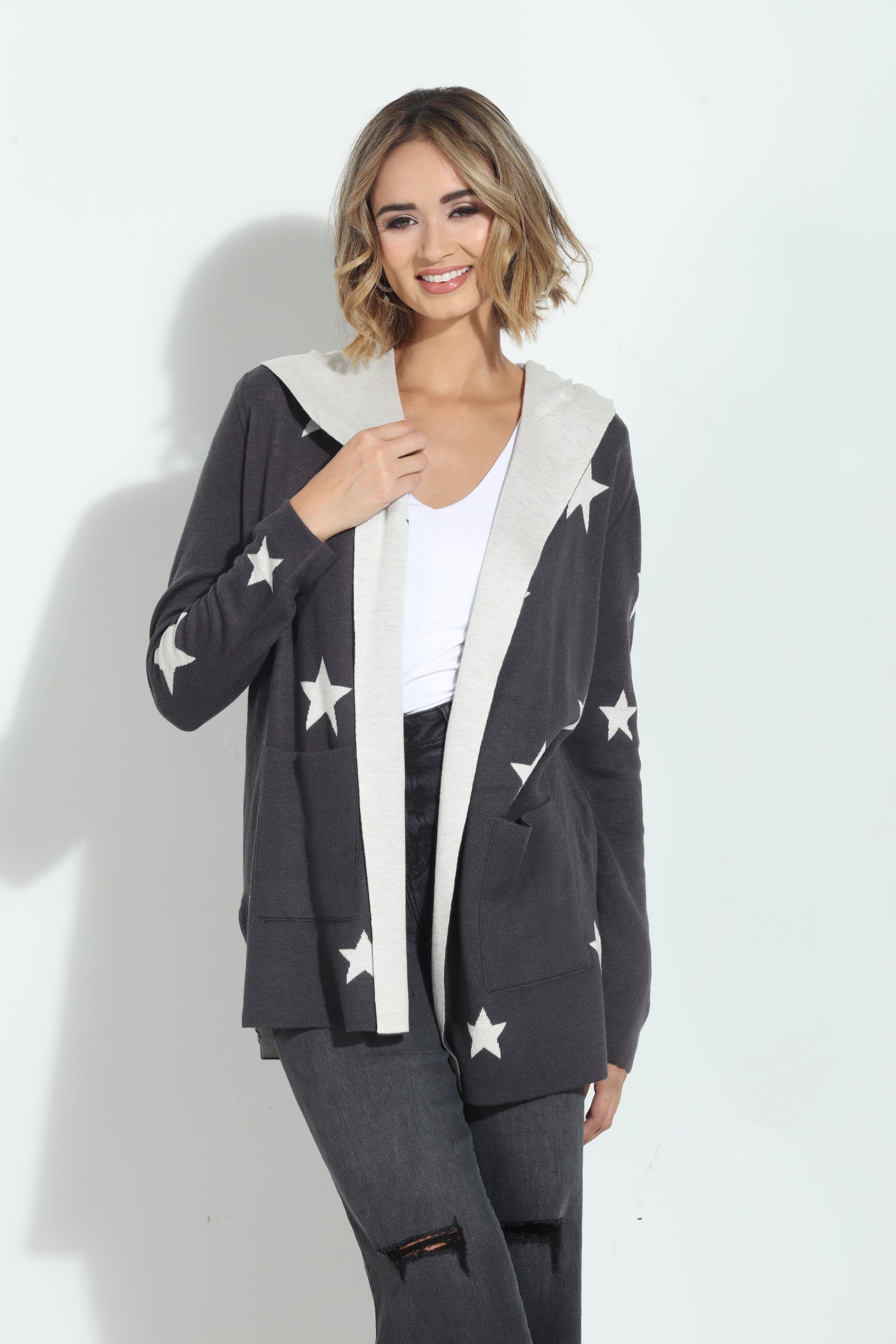 Splendid Sydney Reversible Hooded Cardigan