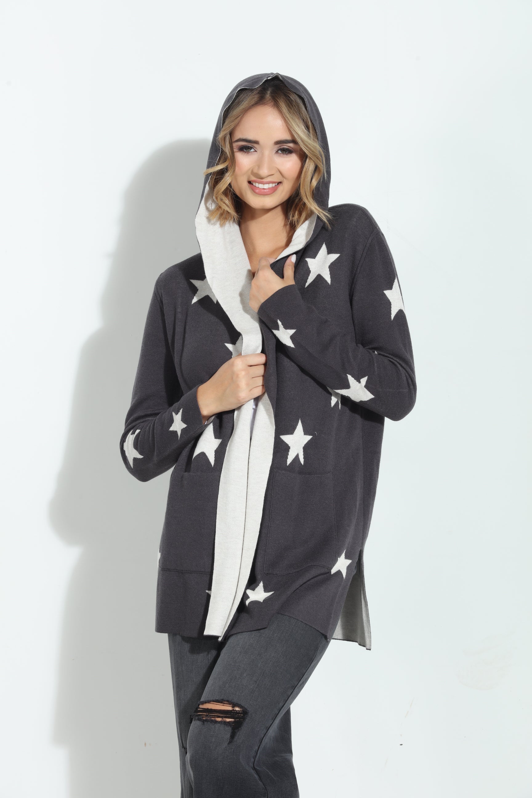 Splendid Sydney Reversible Hooded Cardigan
