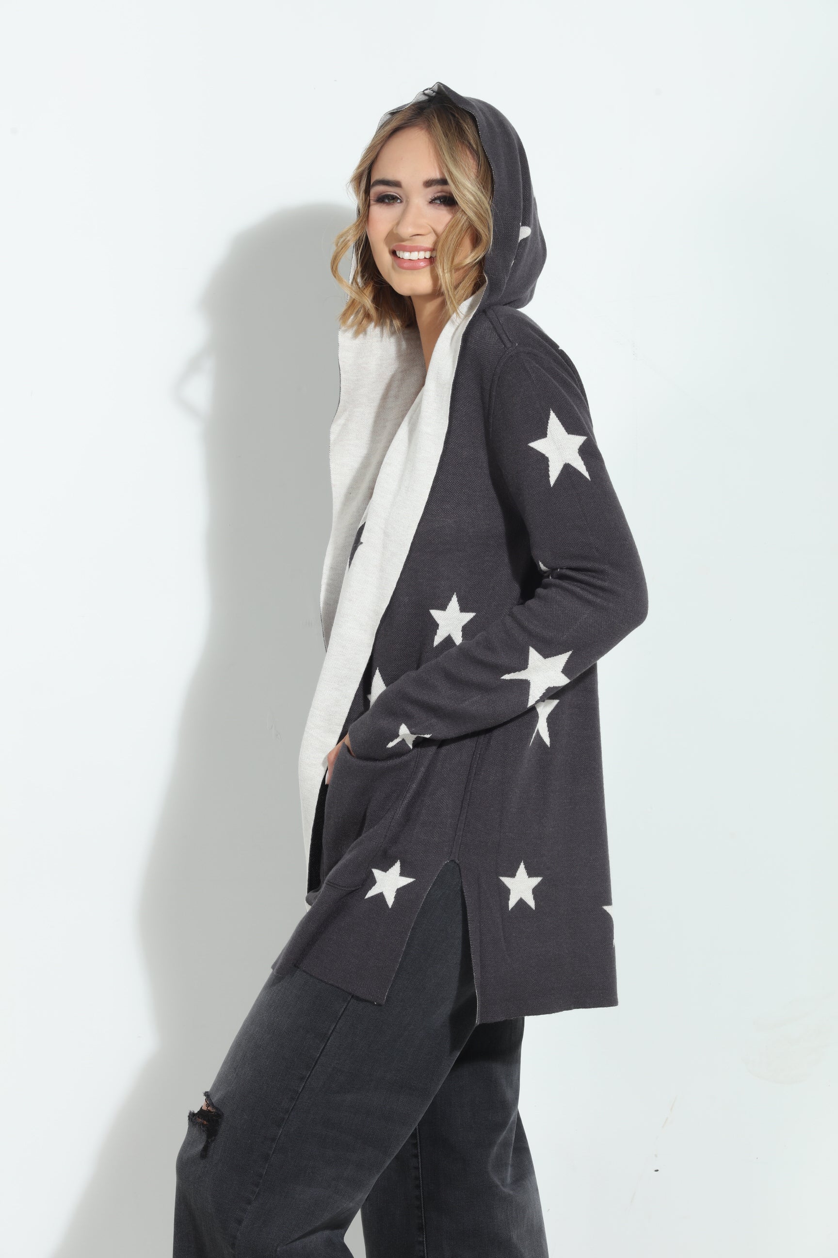 Splendid Sydney Reversible Hooded Cardigan