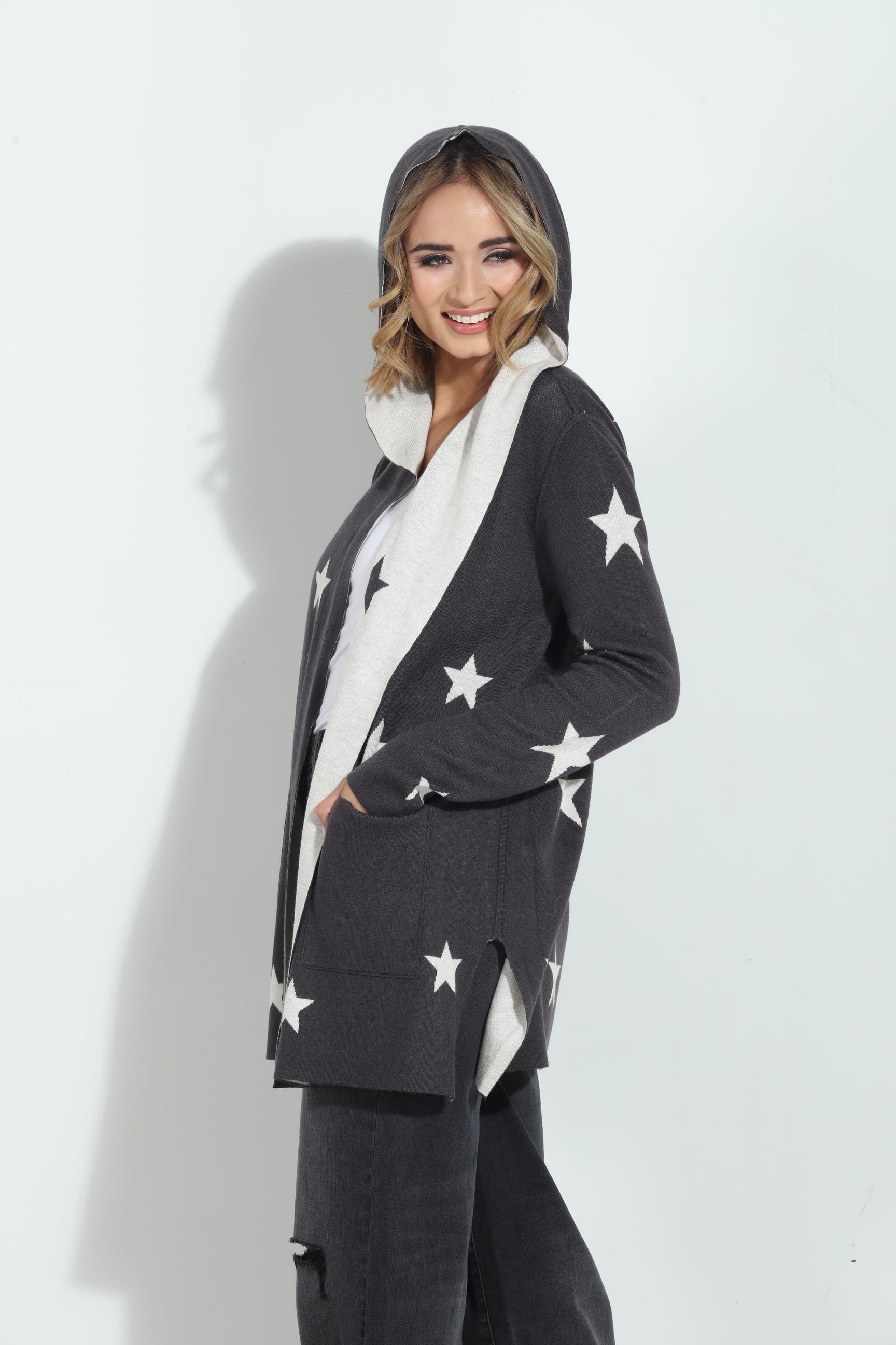 Splendid Sydney Reversible Hooded Cardigan
