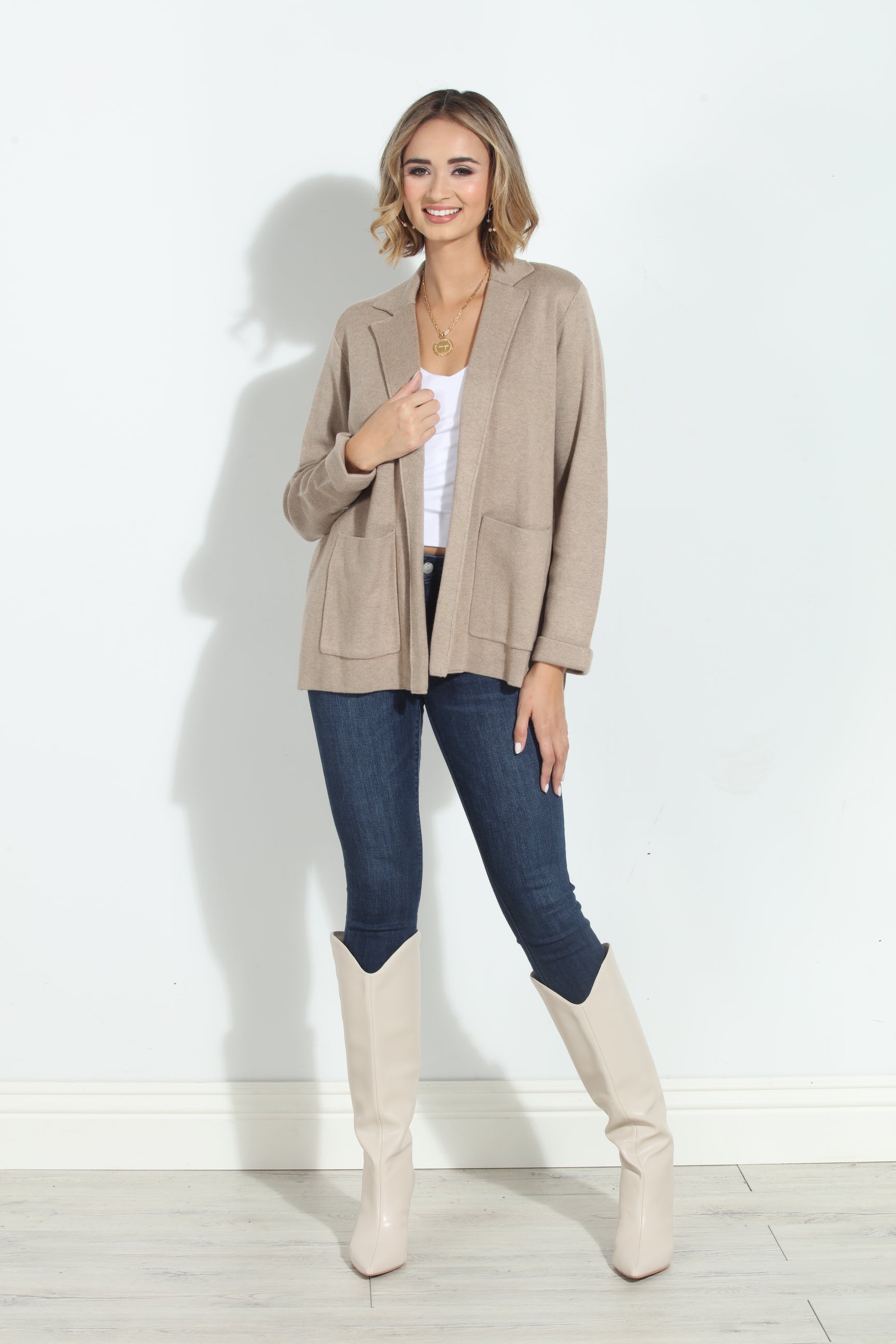 Splendid Estelle Jacket- Heather Camel