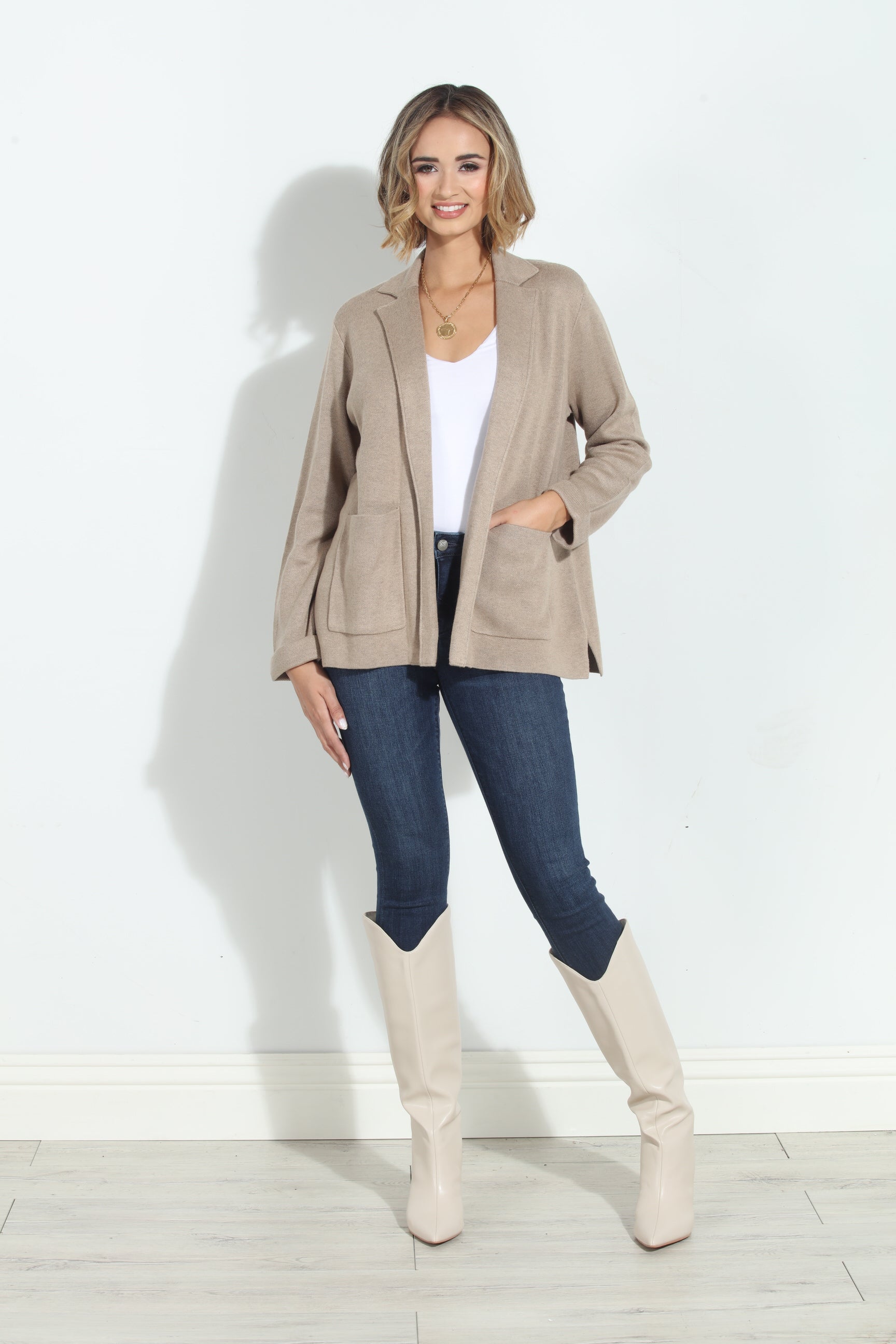 Splendid Estelle Jacket- Heather Camel