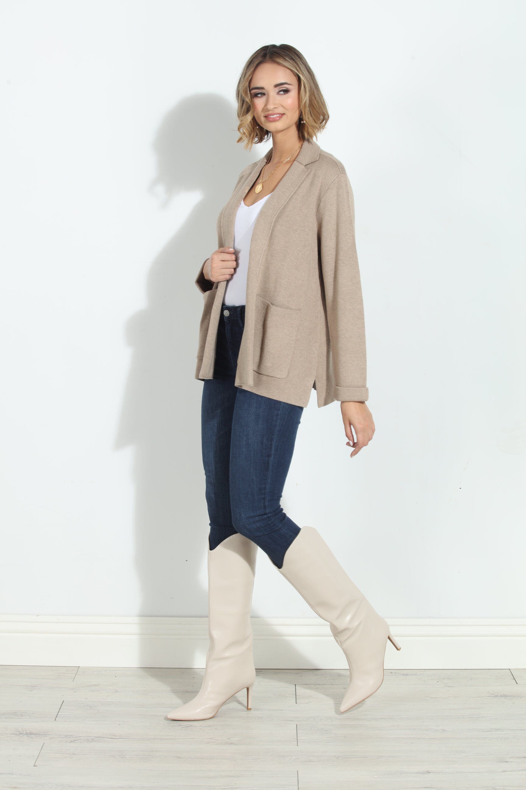 Splendid Estelle Jacket- Heather Camel