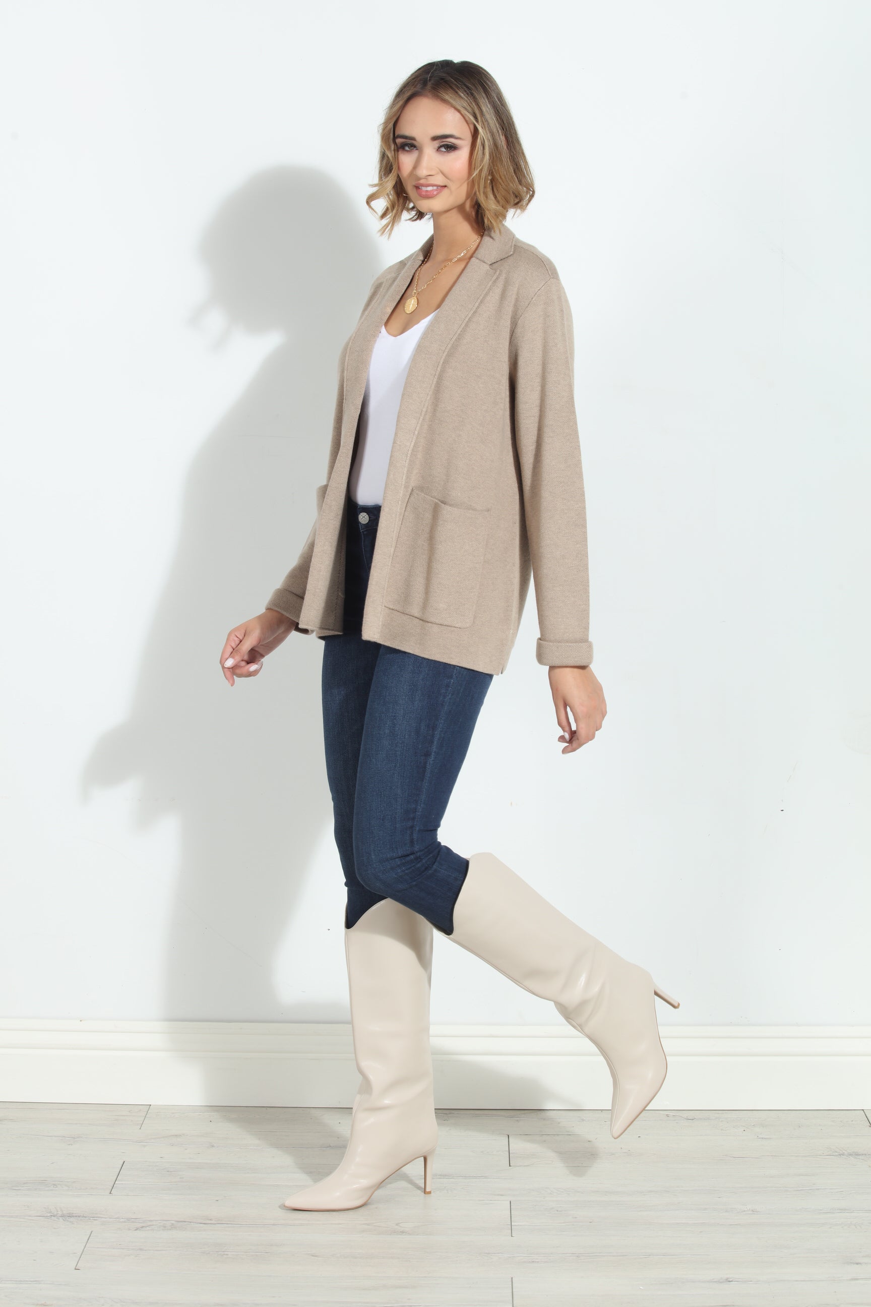 Splendid Estelle Jacket- Heather Camel