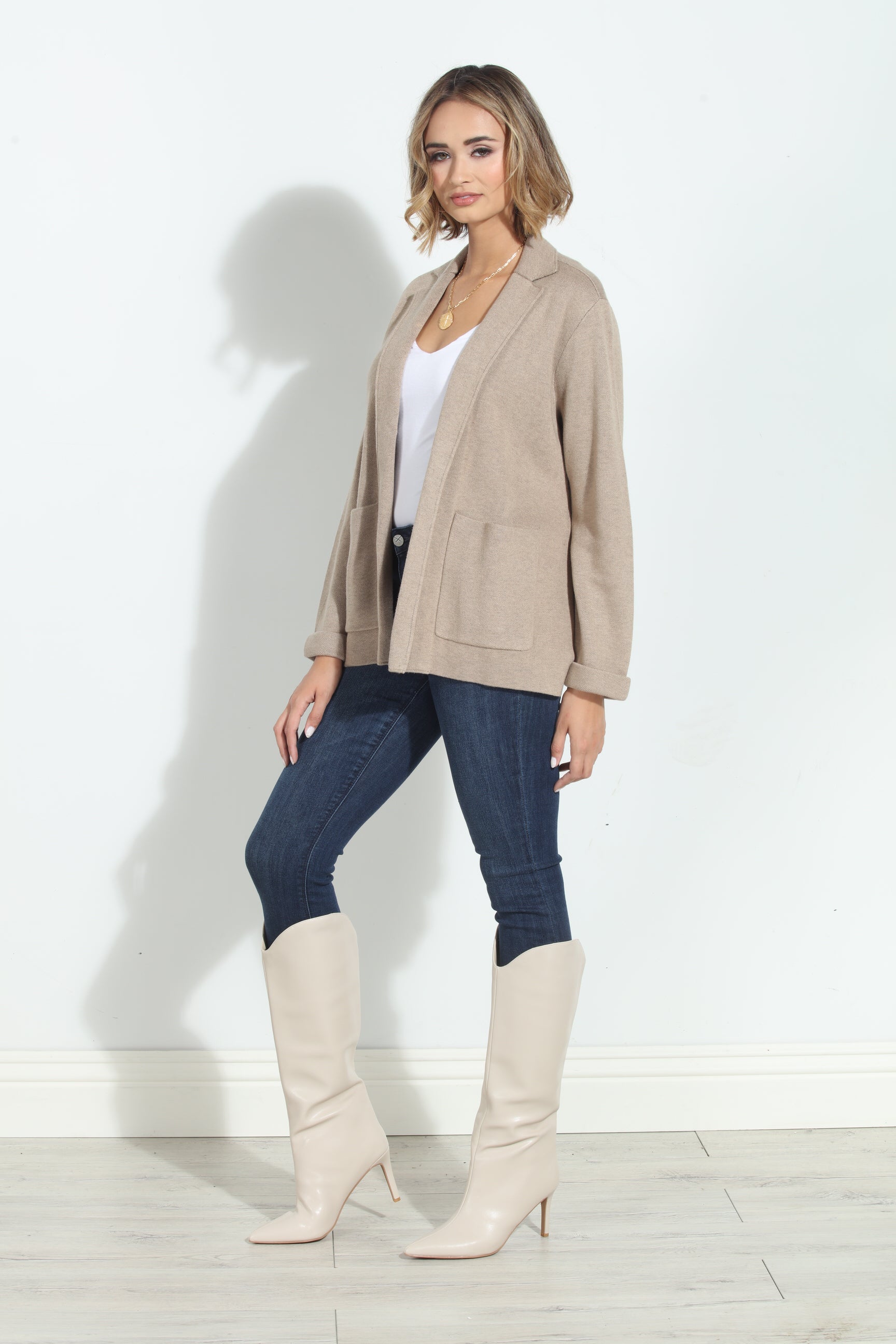 Splendid Estelle Jacket- Heather Camel