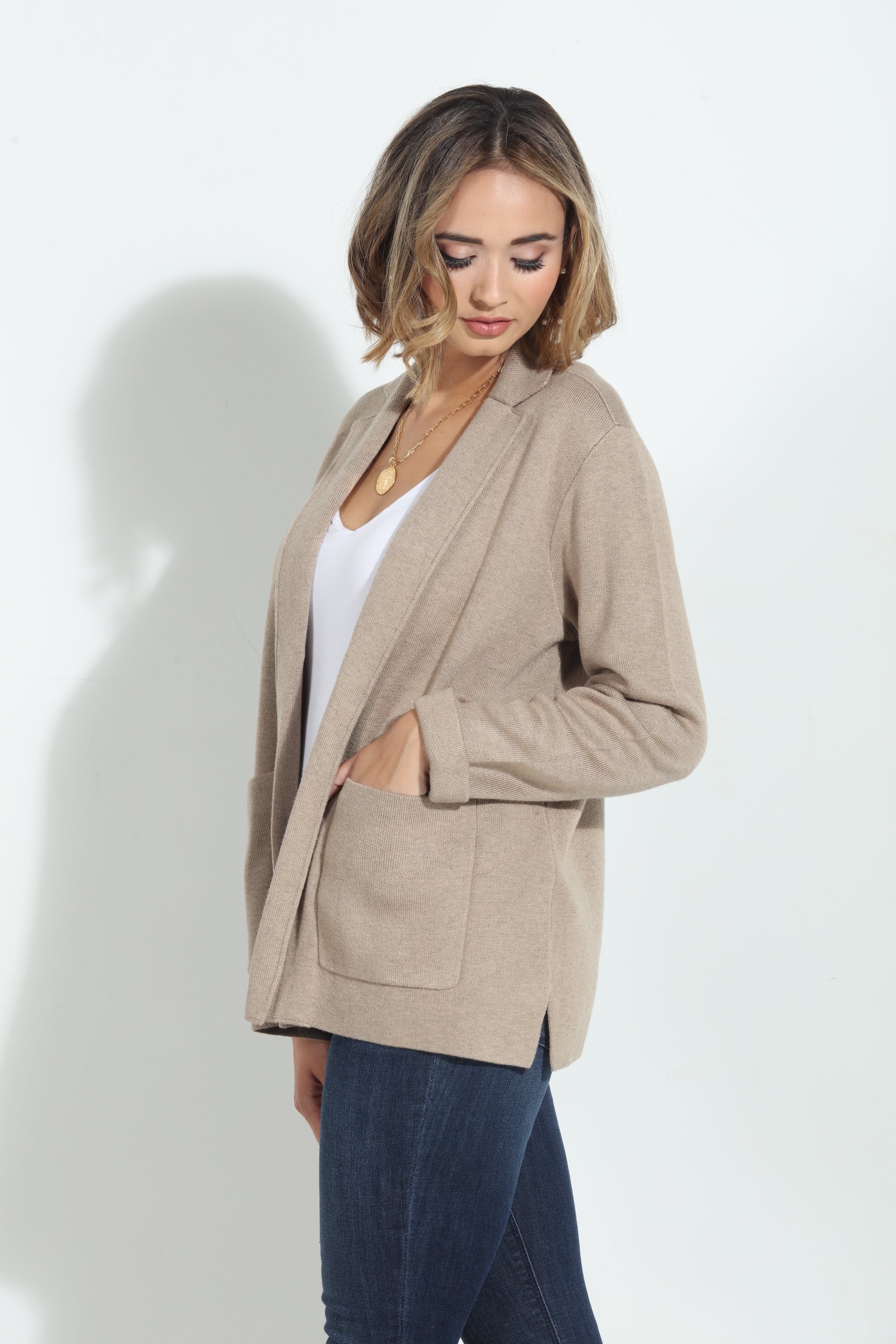 Splendid Estelle Jacket- Heather Camel