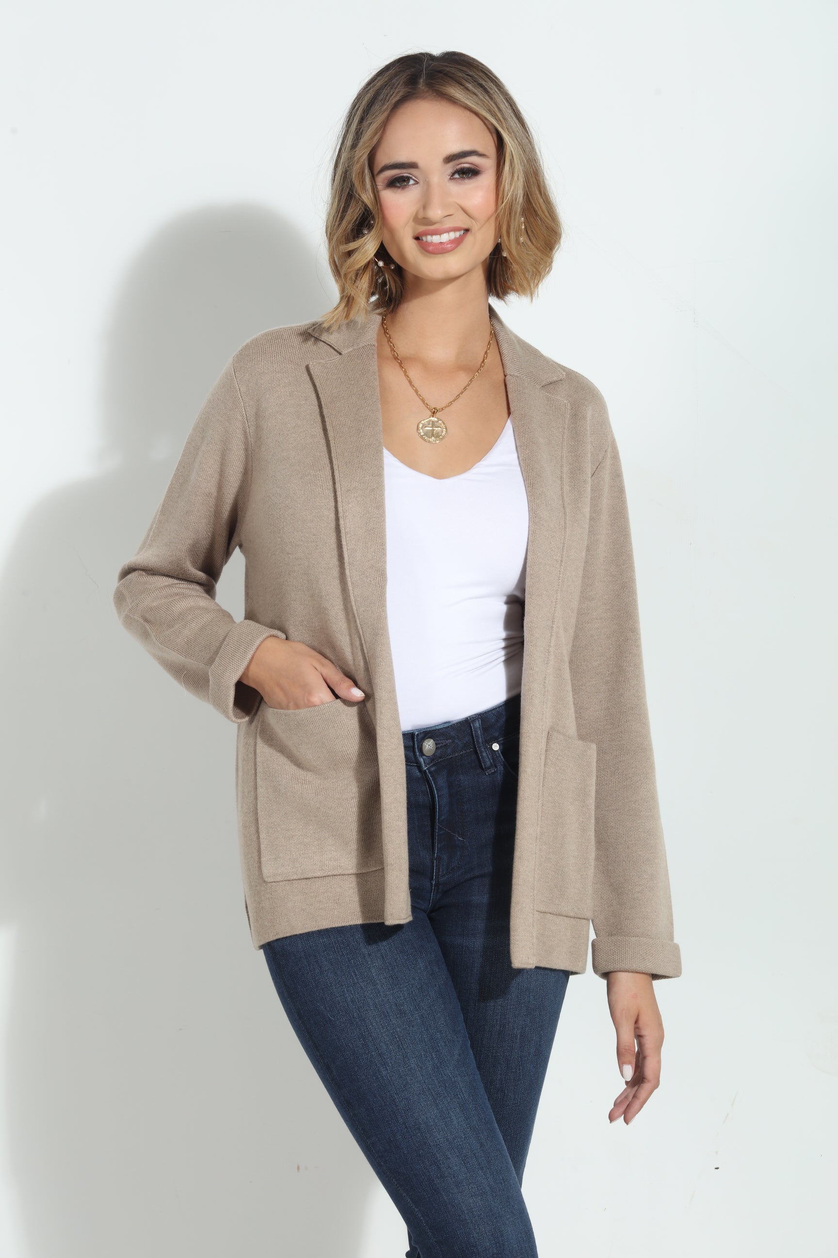 Splendid Estelle Jacket- Heather Camel