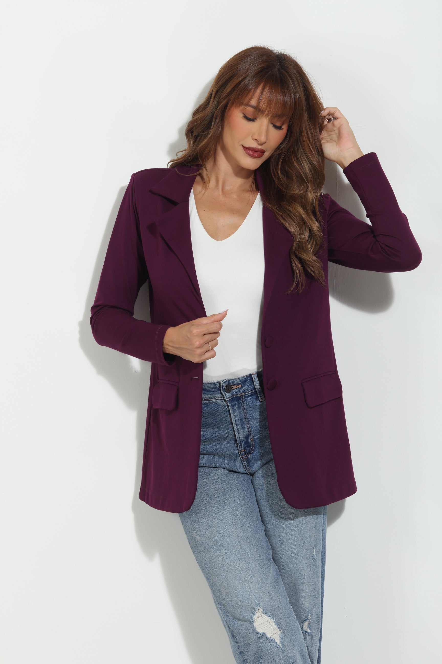 Plum Boyfriend Ponti Blazer -BEST SELLER