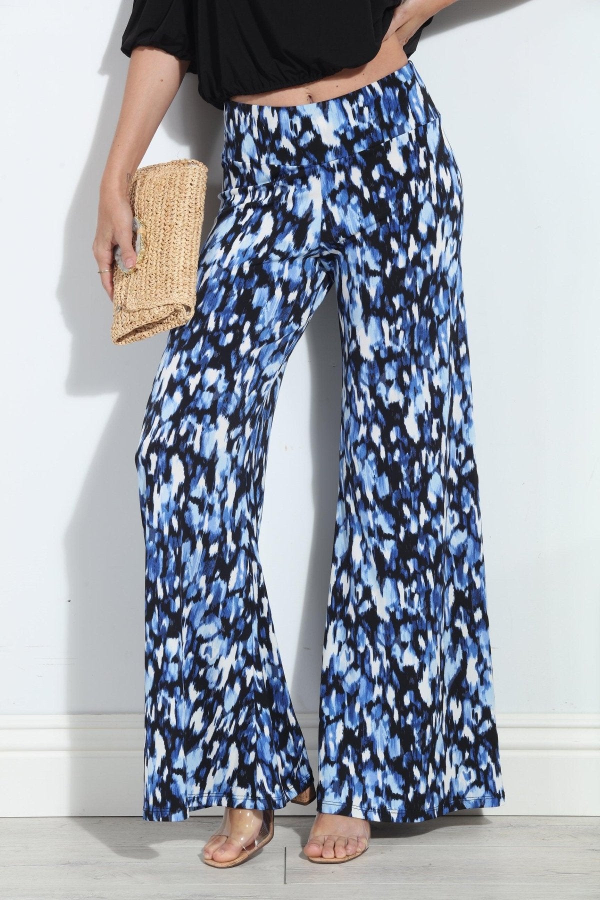 Lizette Stretch Wide Leg Pants-FINAL SALE