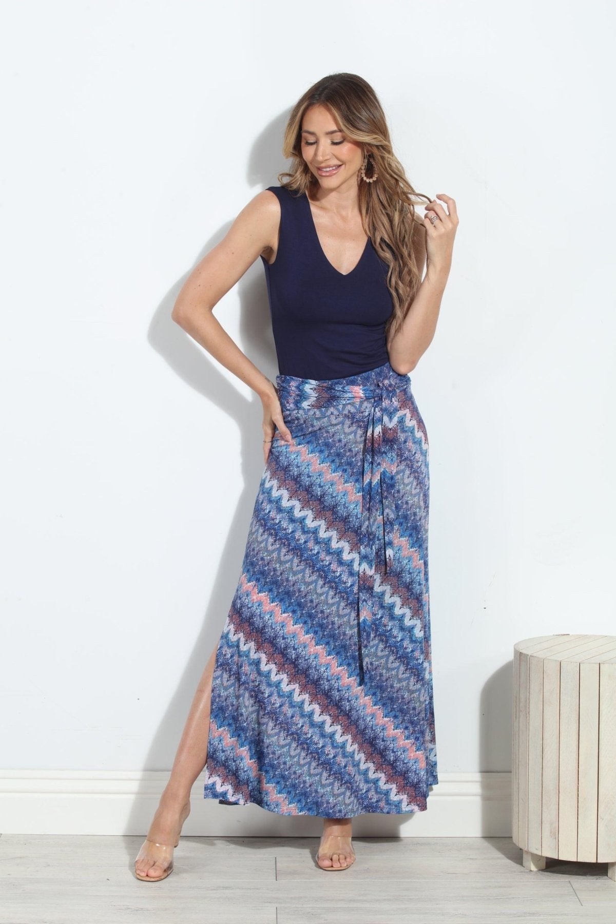 Odyssey Tie Front Maxi Skirt-FINAL SALE