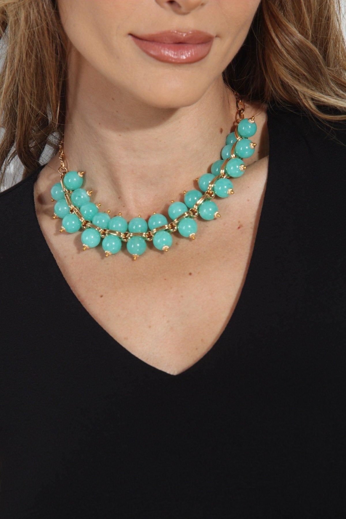 Cristina Sabatino Aqua Taj Mahal Necklace-FINAL SALE