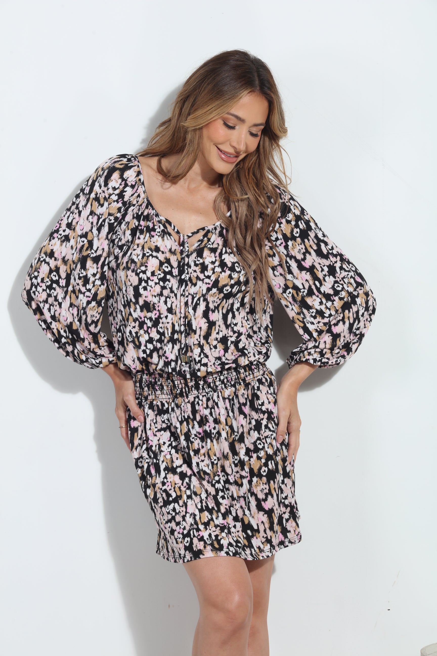 Bianca Stretch Raglan Dropwaist Stretch Dress-FINAL SALE