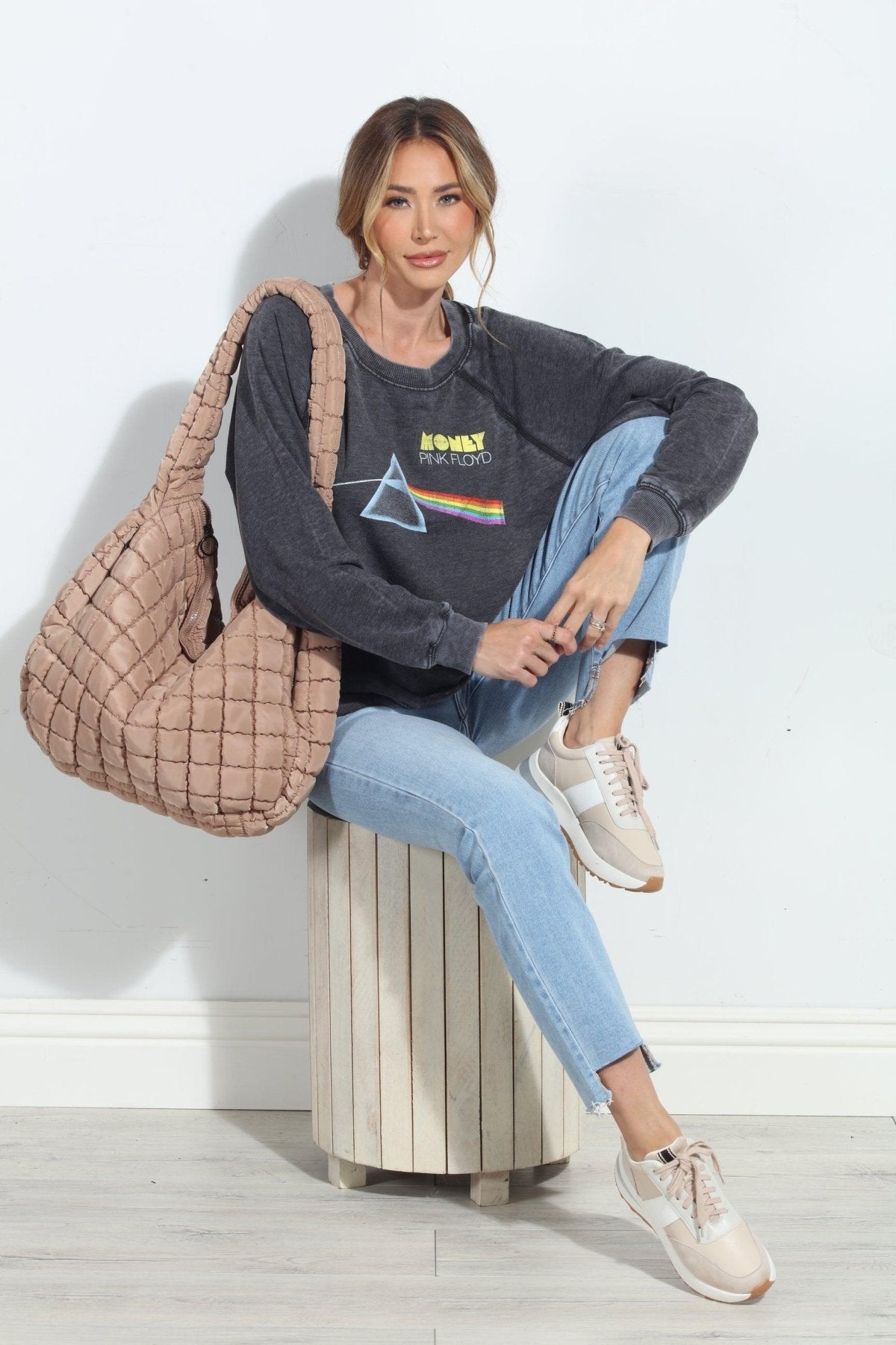 Sand Puffy Tote