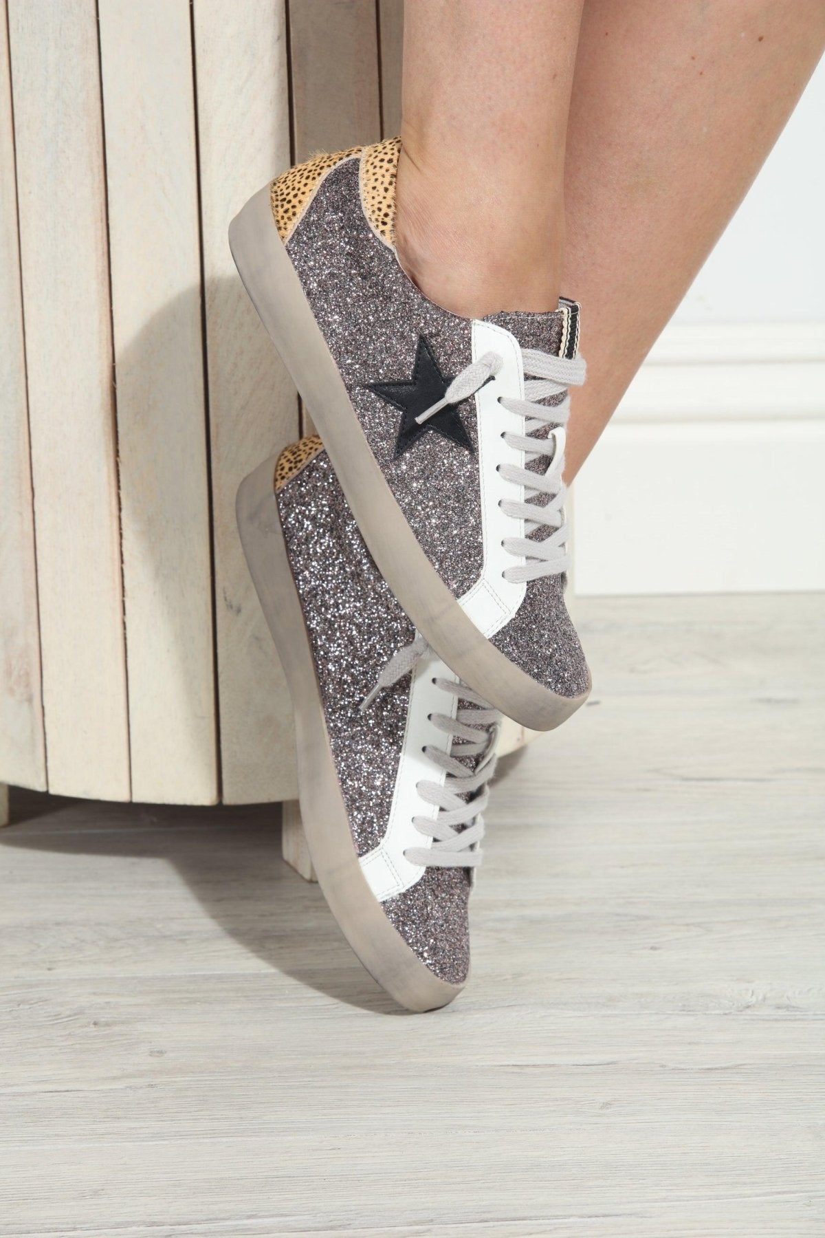 Paula Pewter/Cheetah Sneakers