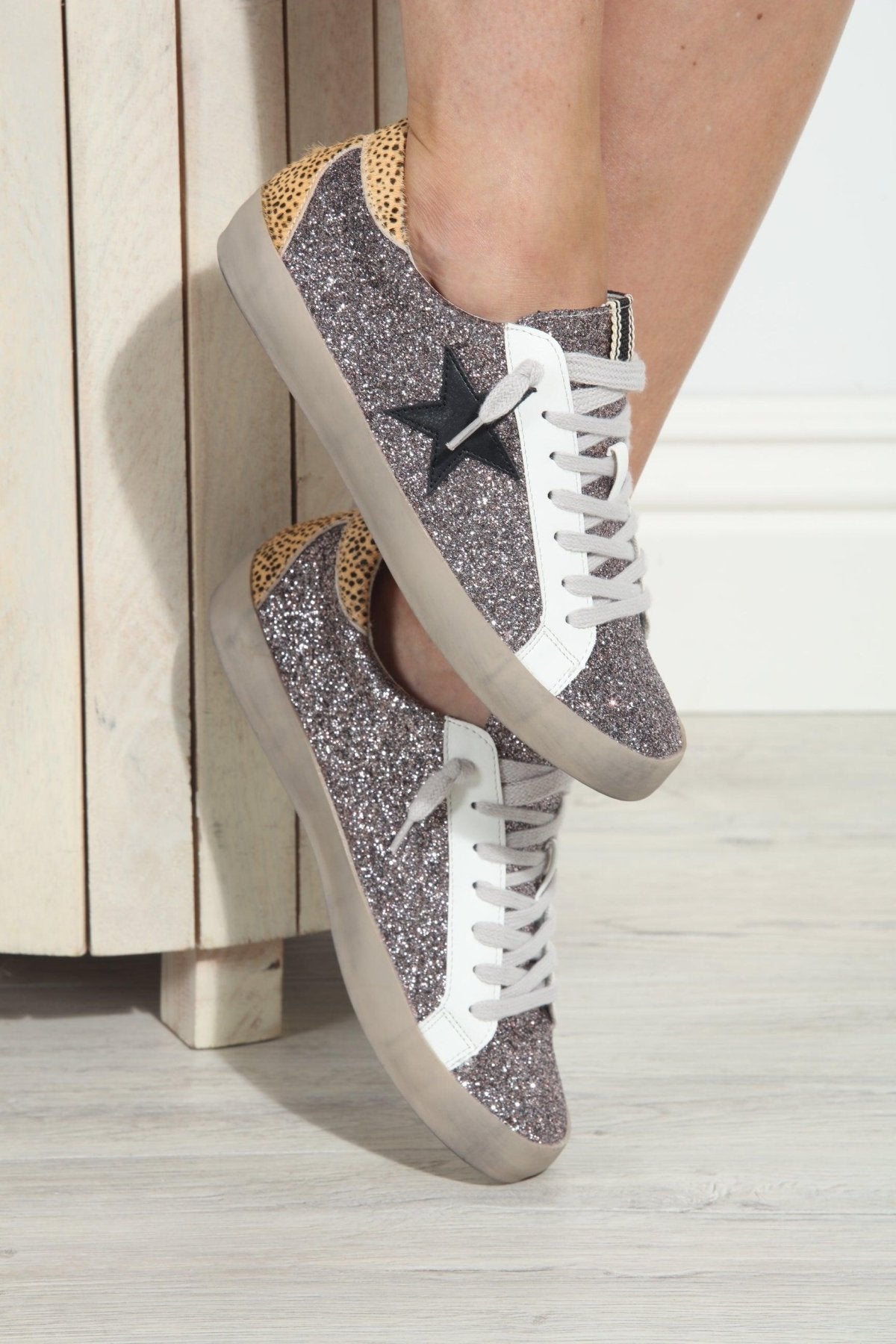 Paula Pewter/Cheetah Sneakers