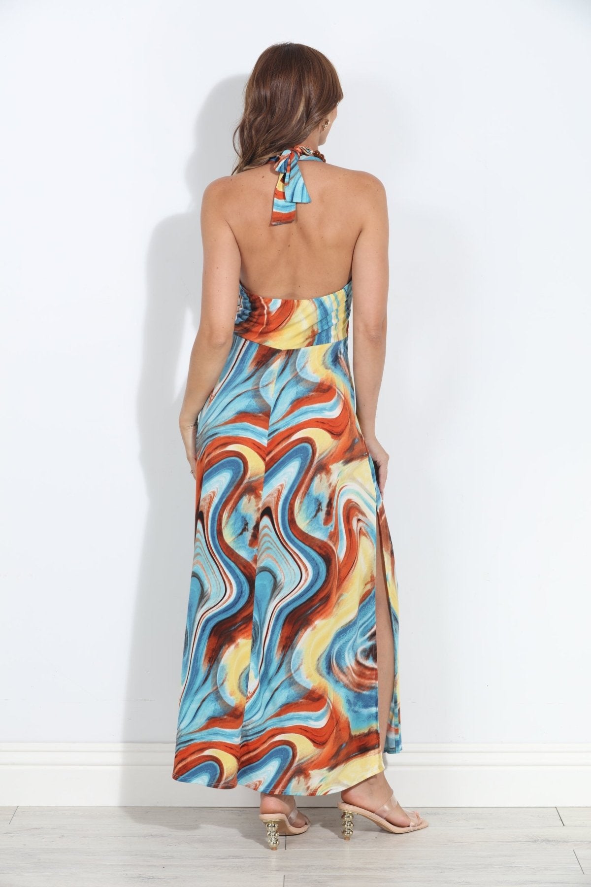 Sahara Stretch Halter Maxi-BEST SELLER