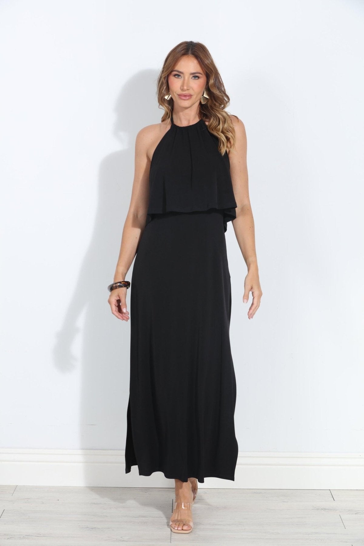 Black Halter Maxi Dress