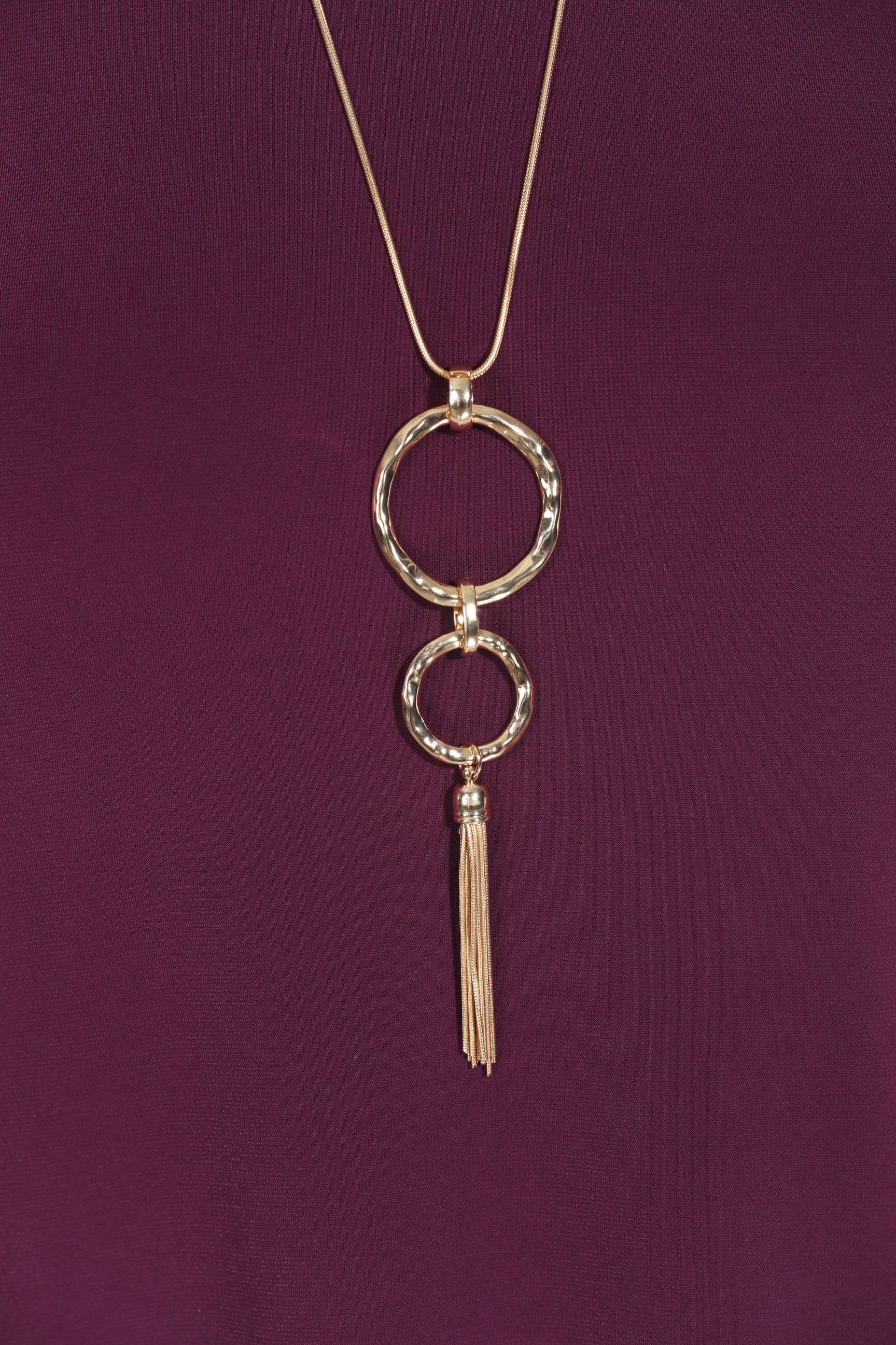 Radiance Ring Pendant Long Necklace