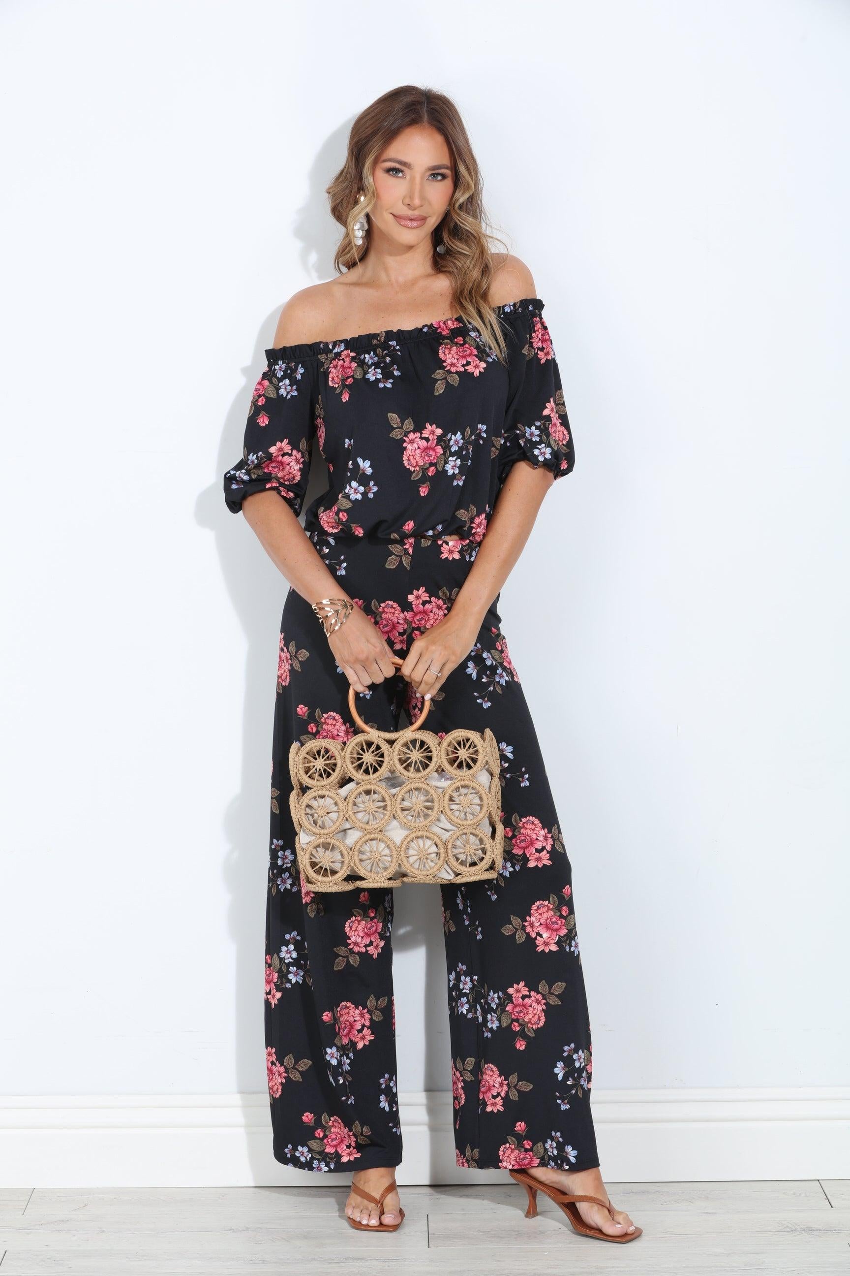 Dylan Off the Shoulder Mom Cropped Top