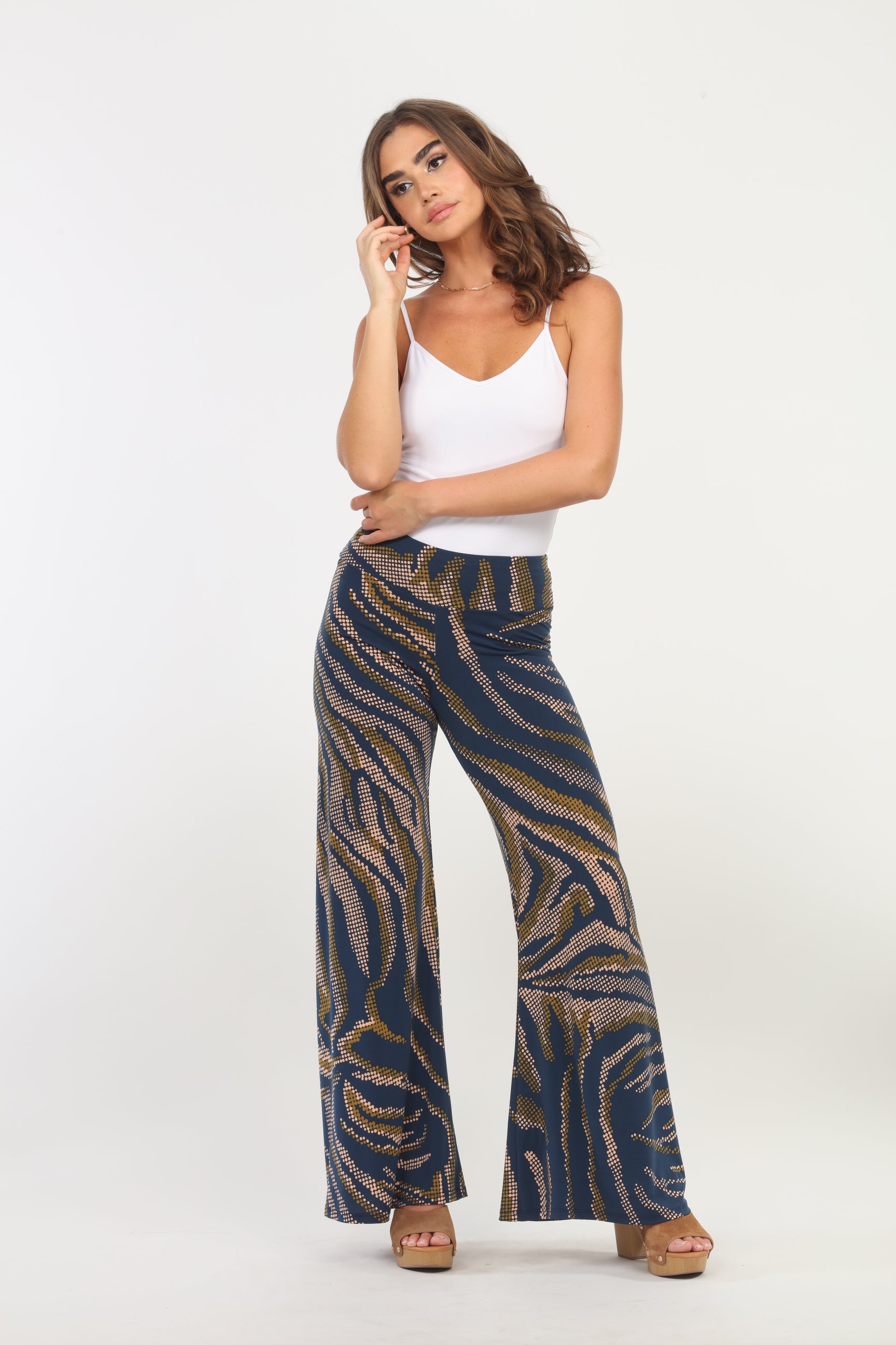 Zarda Stretch Wide Leg Pants-FINAL SALE