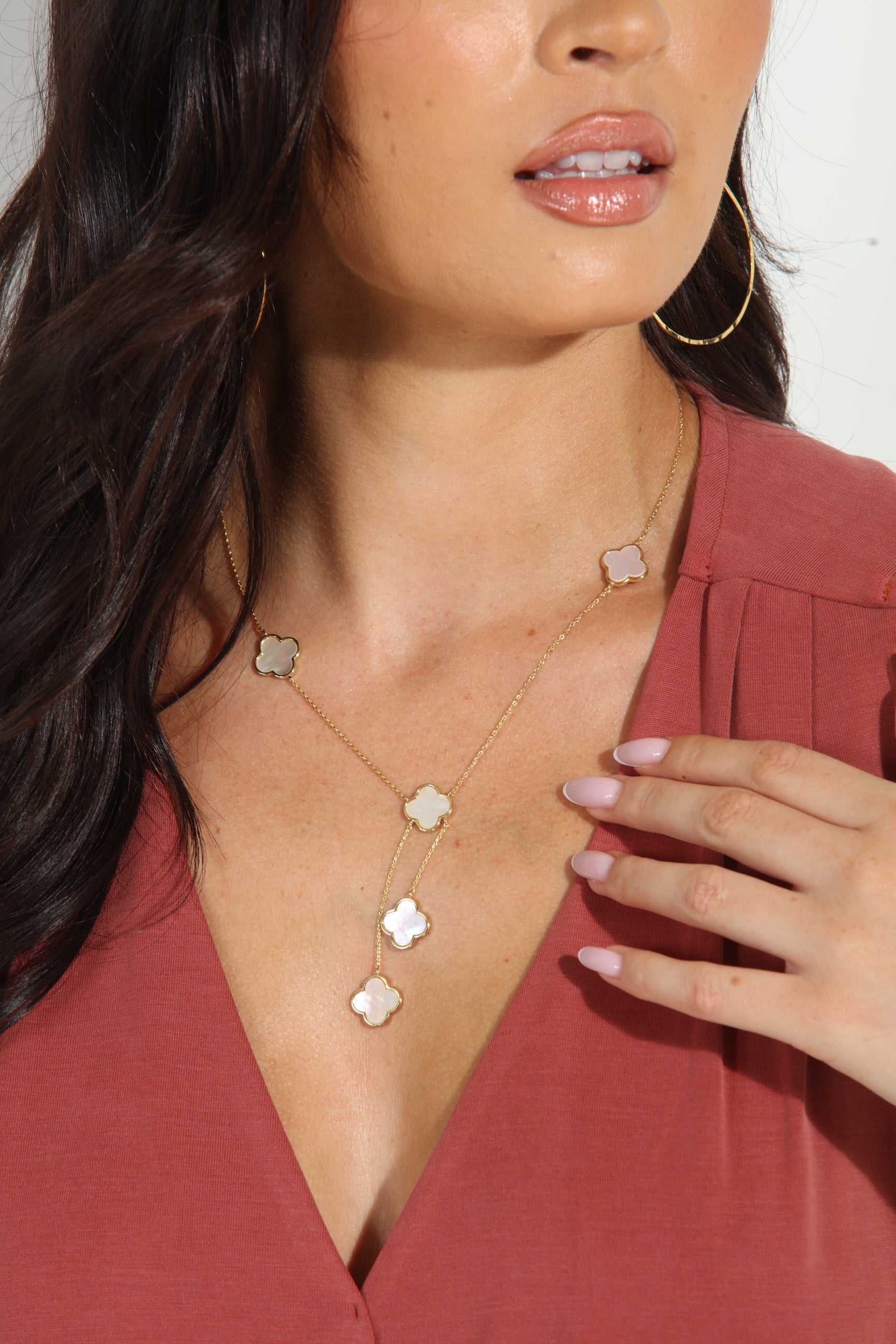 Lana Lariat Necklace- Ivory