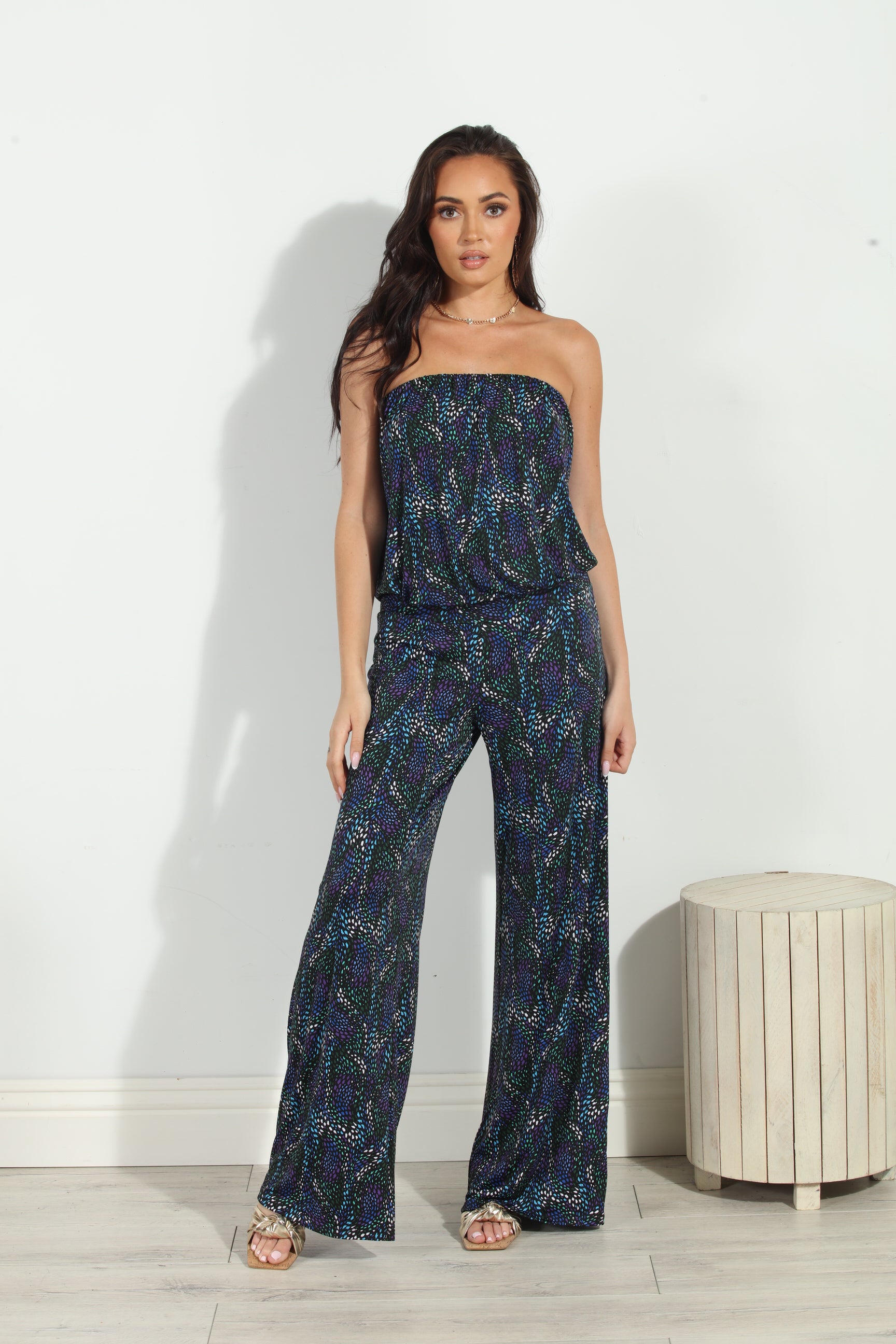 Zayne Stretch Strapless Dropwaist Jumpsuit