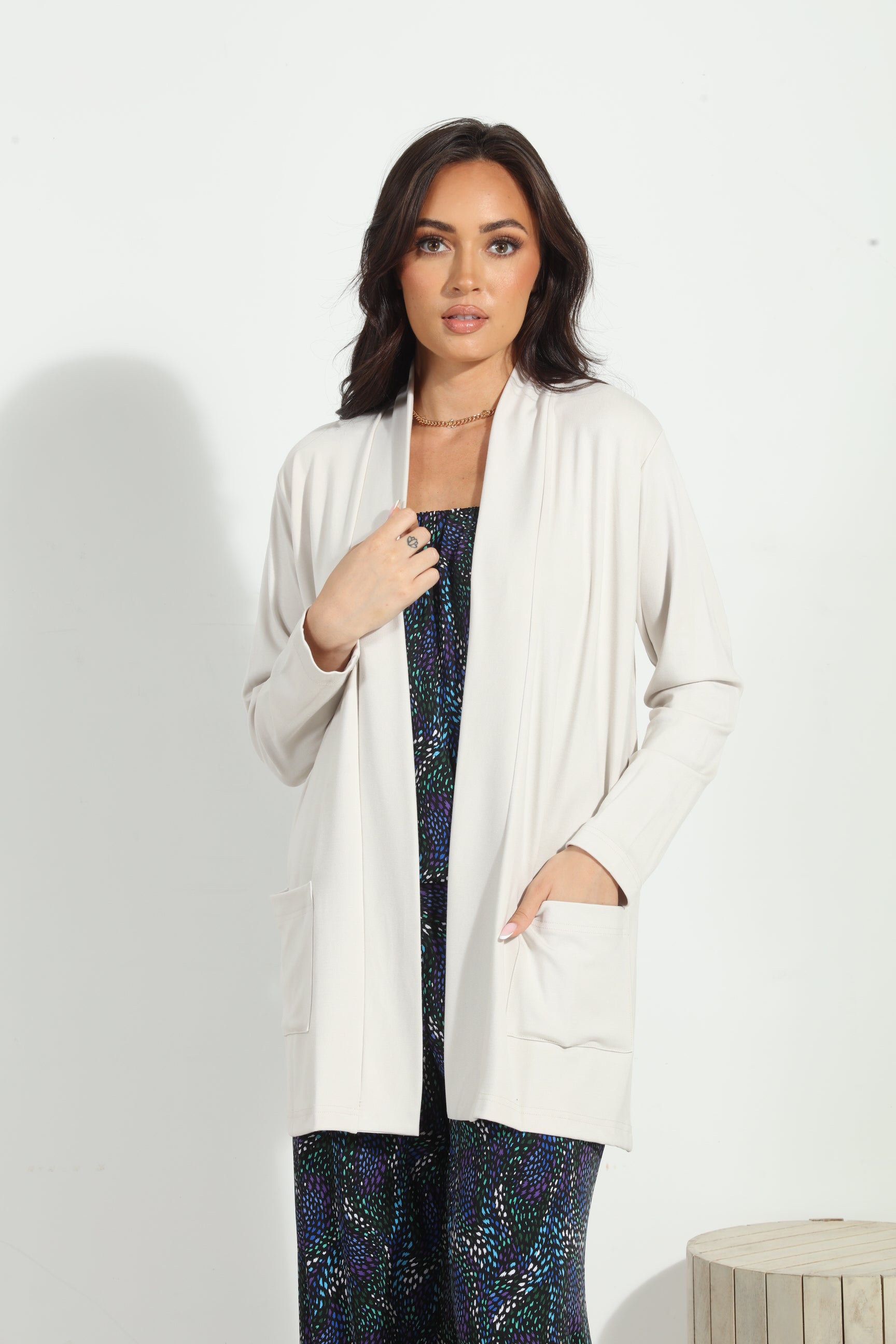 Ultra Soft French Terry Shrug-Vanilla