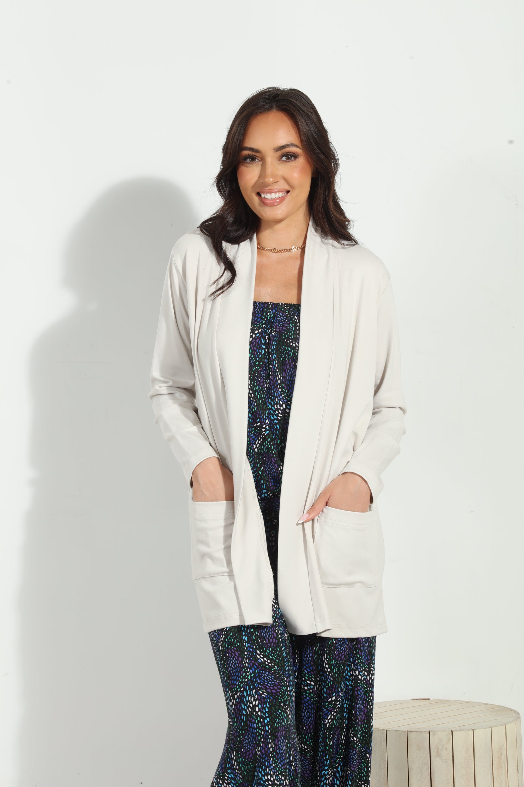 Ultra Soft French Terry Shrug-Vanilla