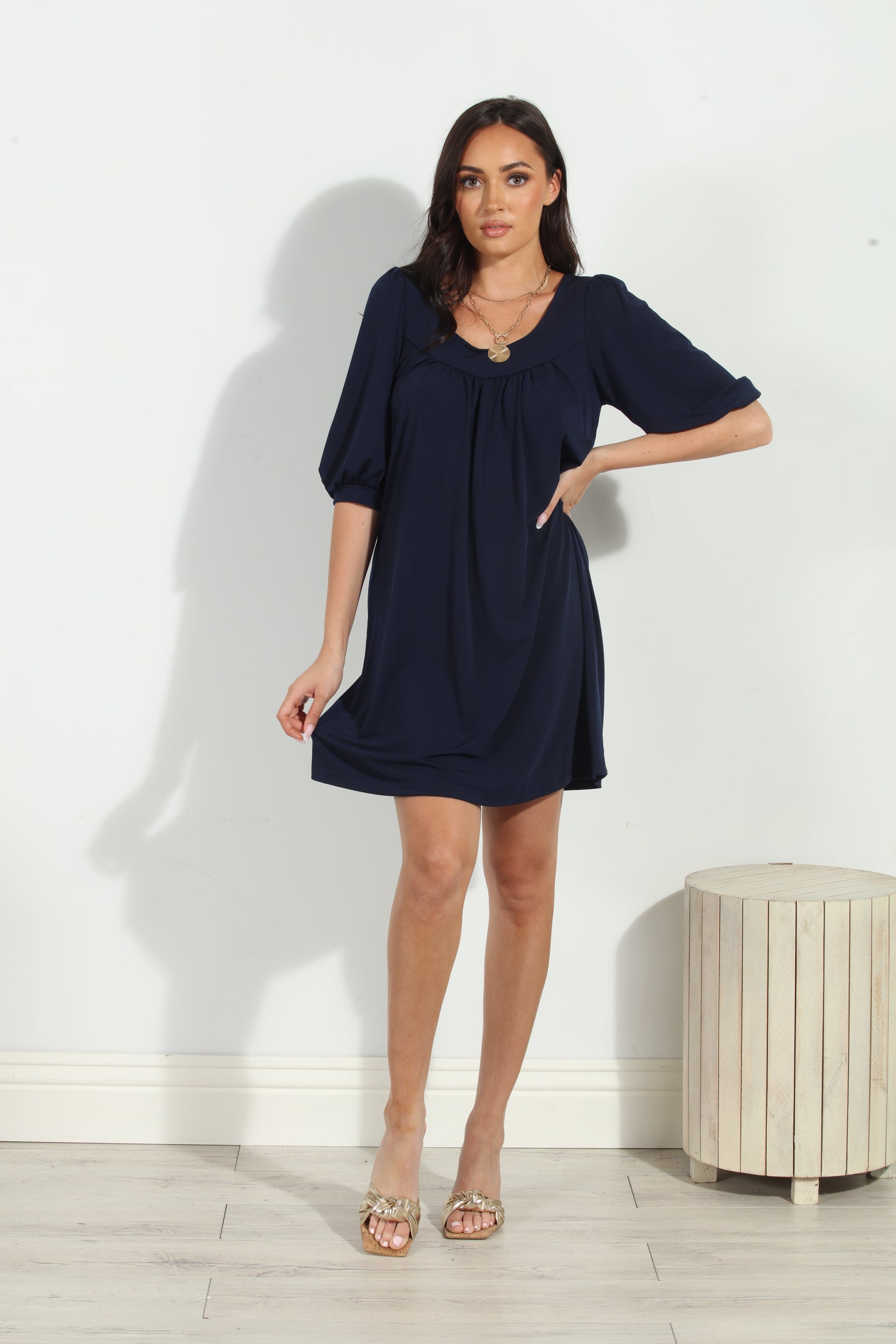 Navy Stretch ITY Tunic/Dress