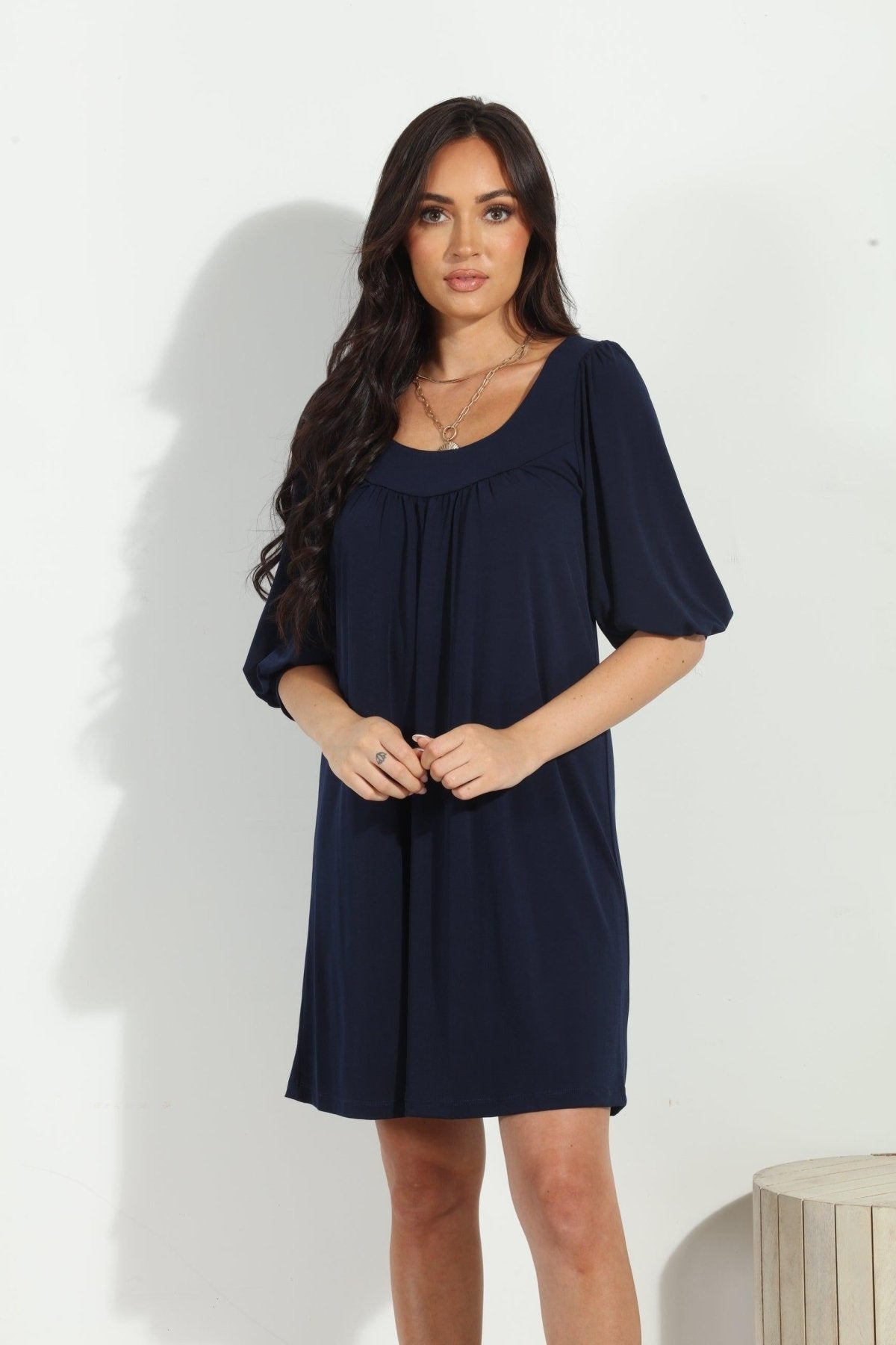 Navy Stretch ITY Tunic/Dress