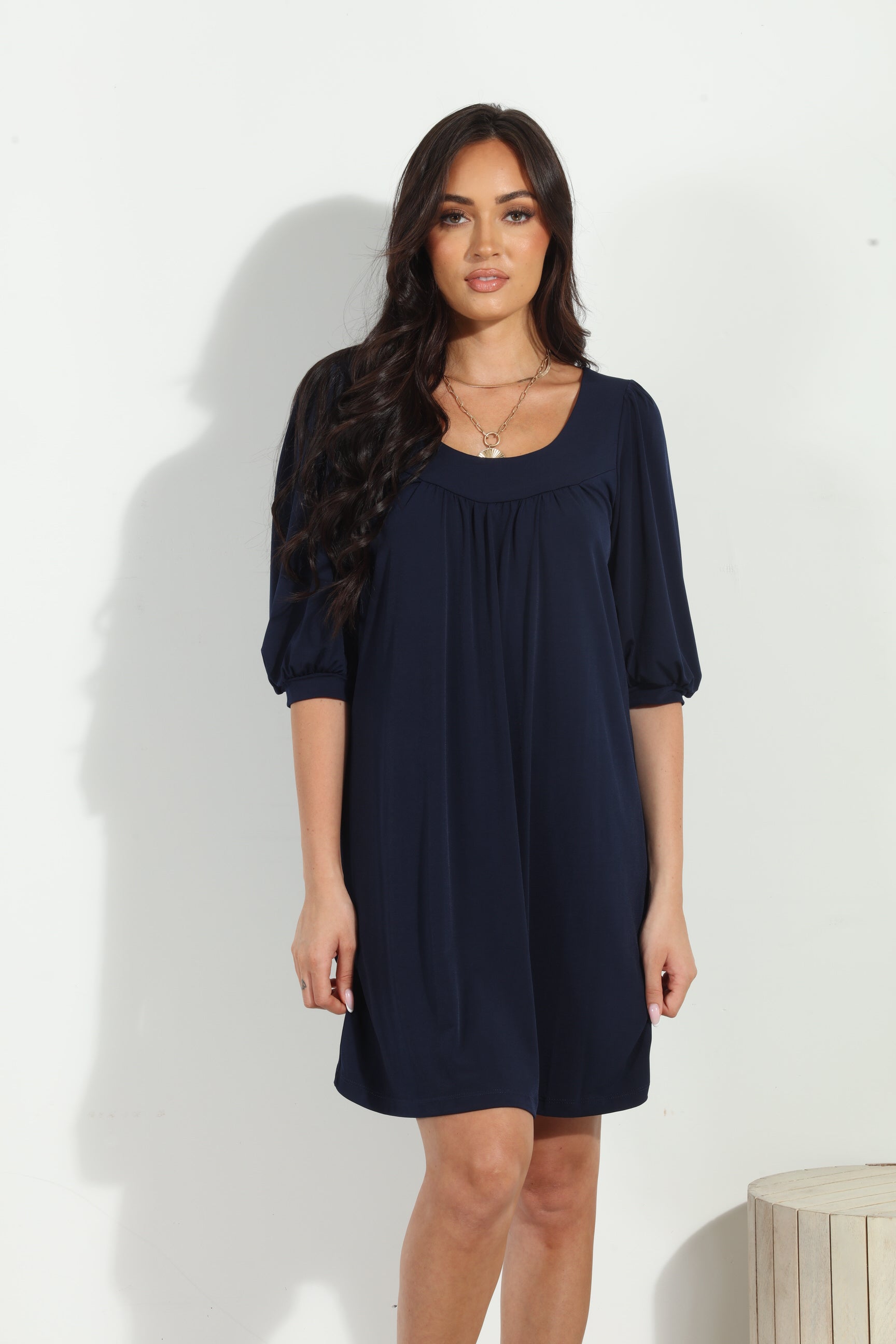 Navy Stretch ITY Tunic/Dress