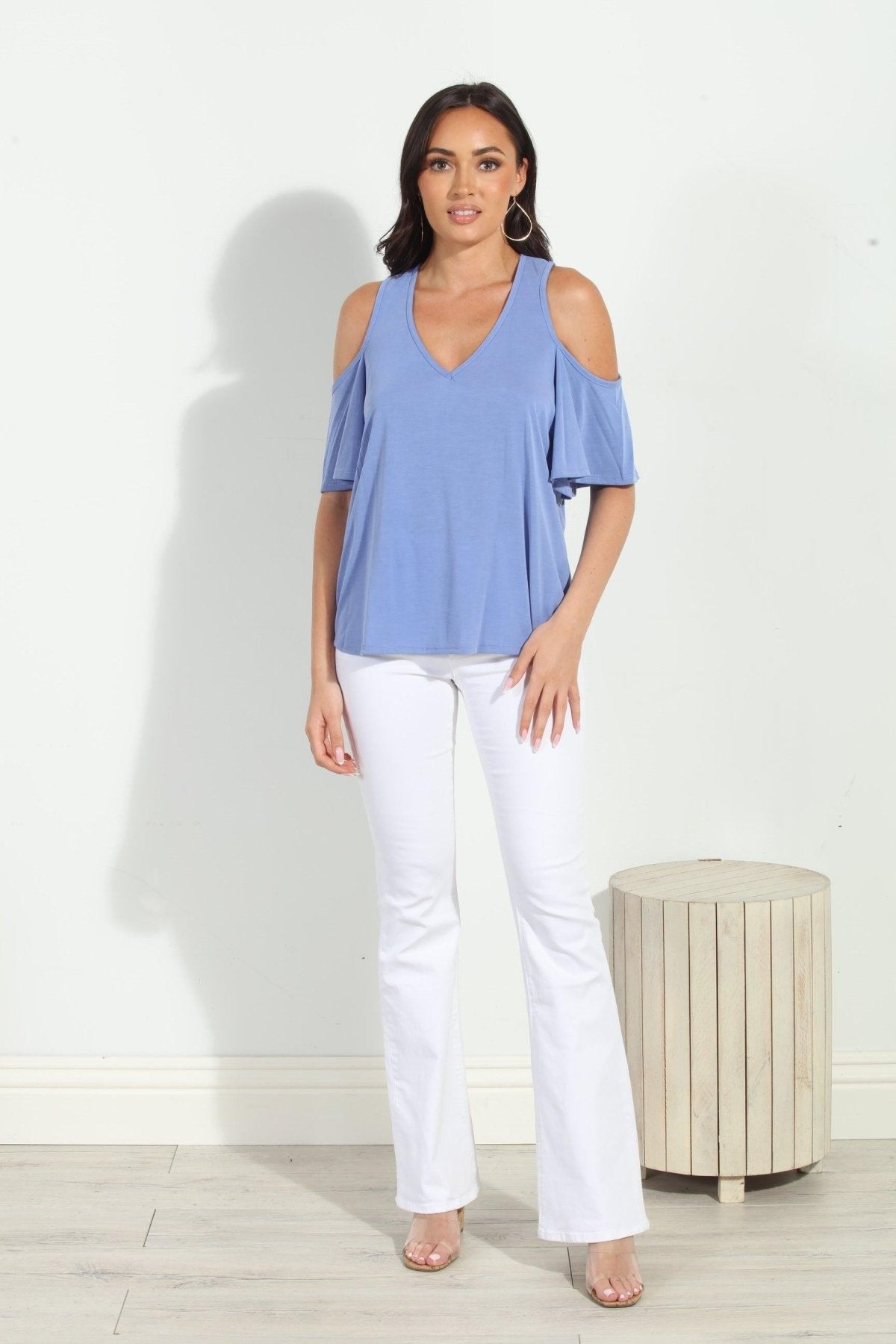 Peri Cupro Cold Shoulder Tee-FINAL SALE