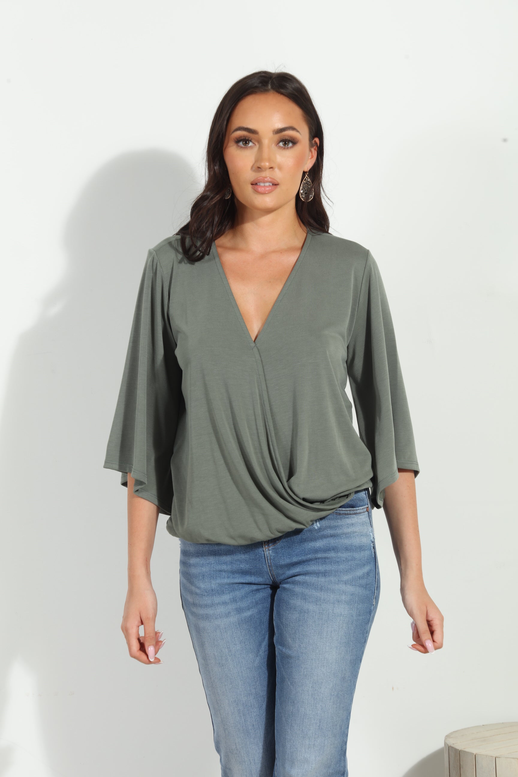 Verdina Cupro Surplice Top-BEST SELLER