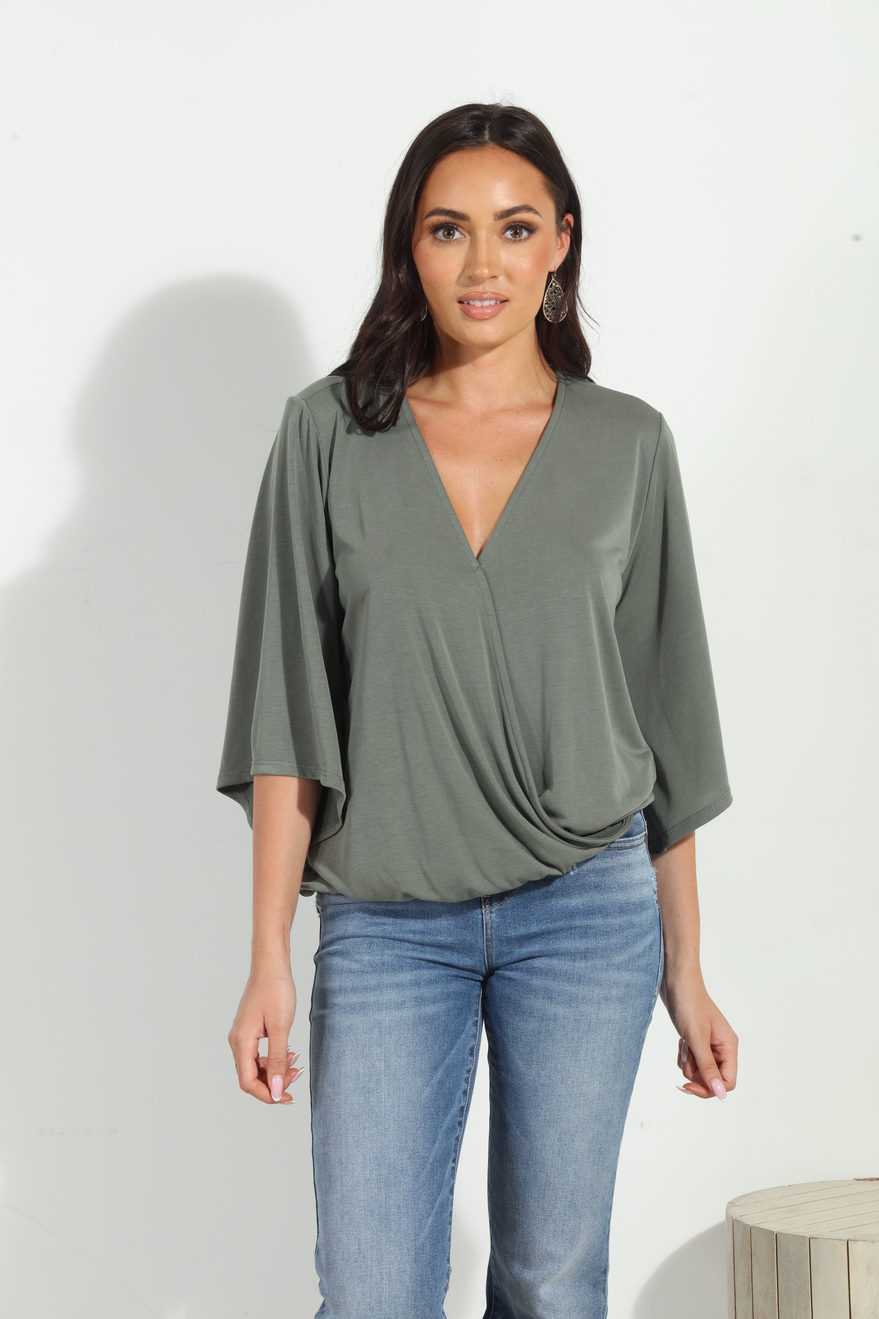 Verdina Cupro Surplice Top-BEST SELLER