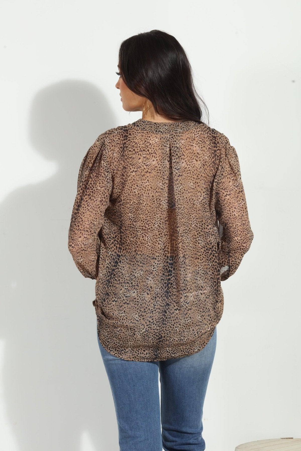 Carmelo 3/4 Sleeve Surplice Blouse-BEST SELLER