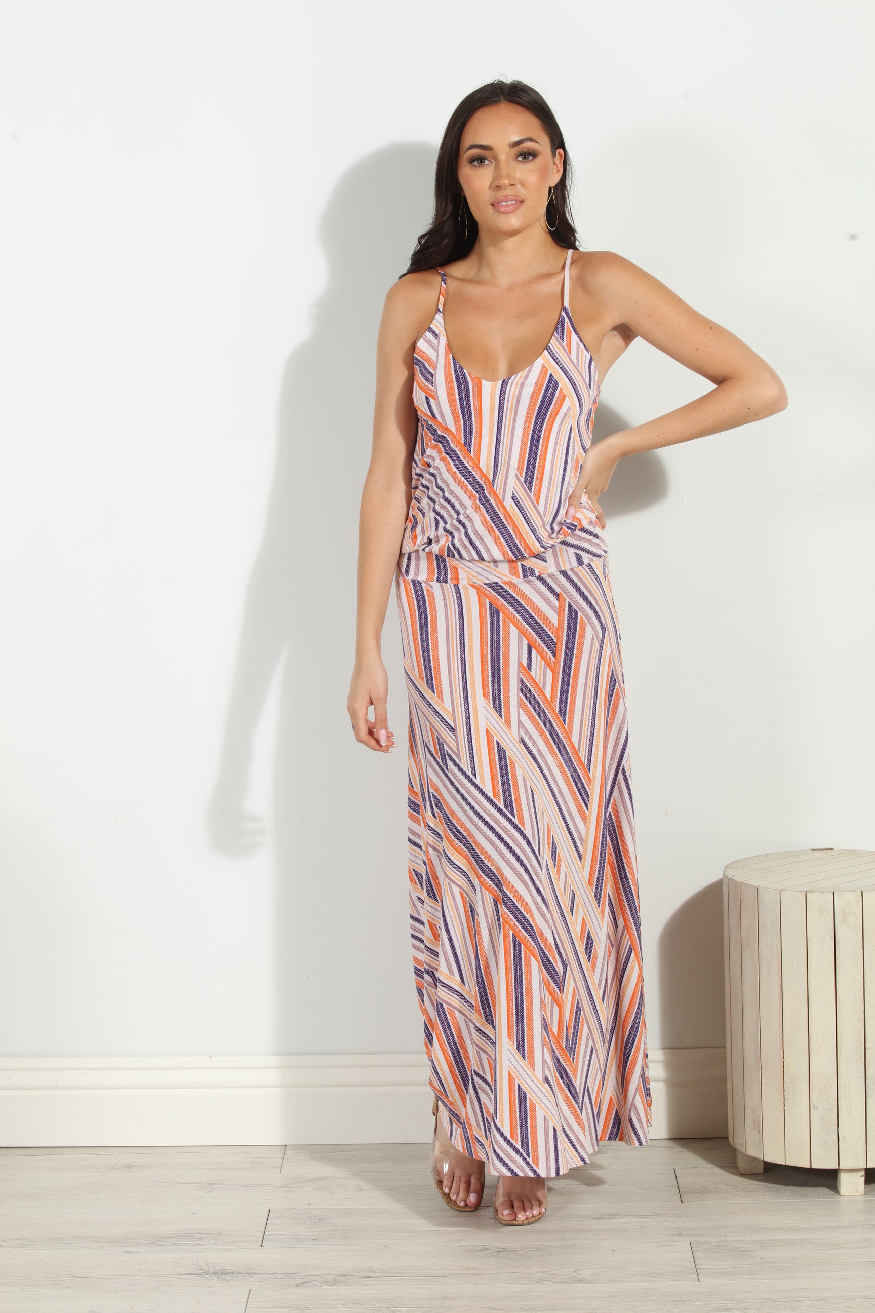 Carmel Drop Waist Maxi Dress-BEST SELLER