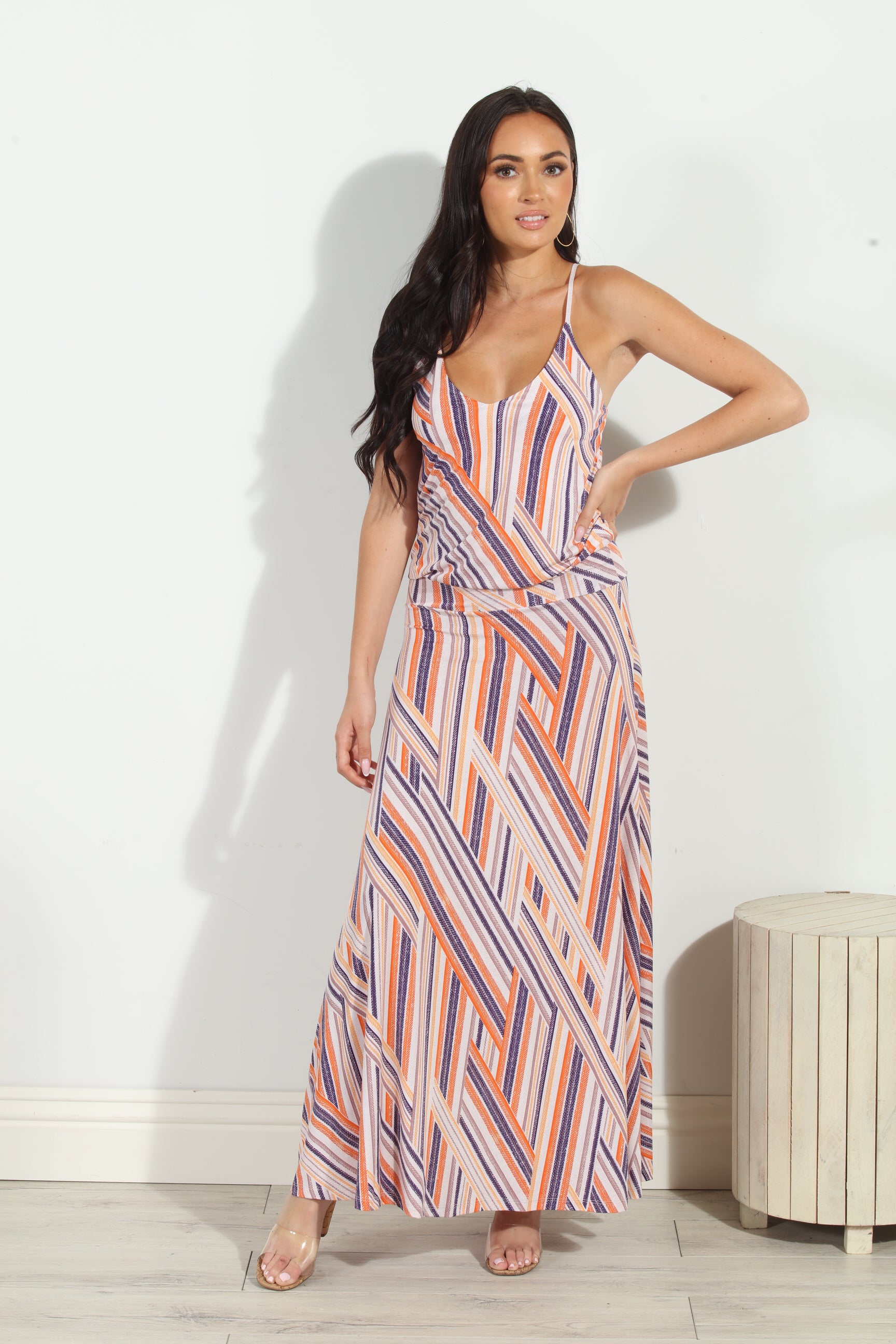 Carmel Drop Waist Maxi Dress-BEST SELLER