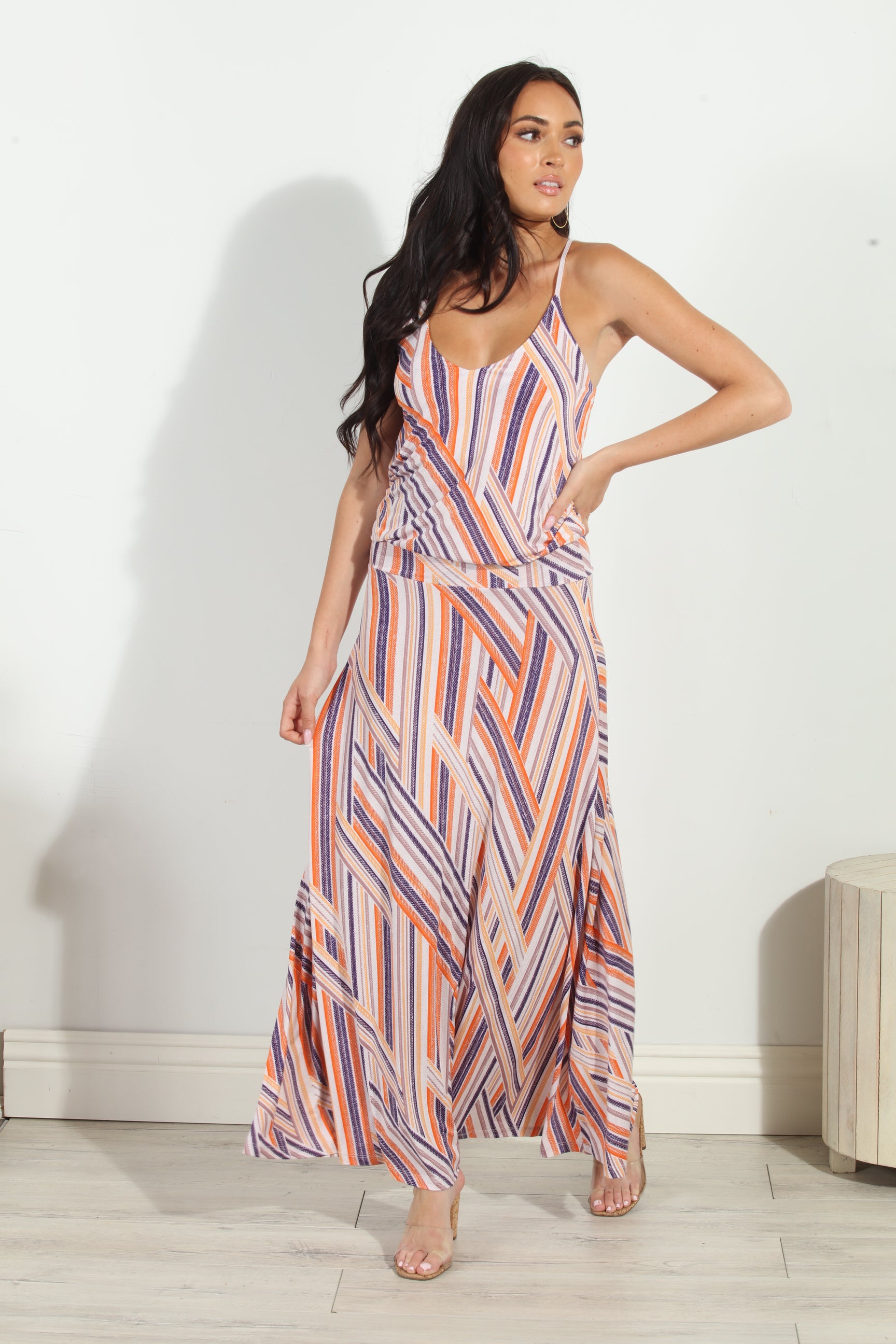 Carmel Drop Waist Maxi Dress-BEST SELLER