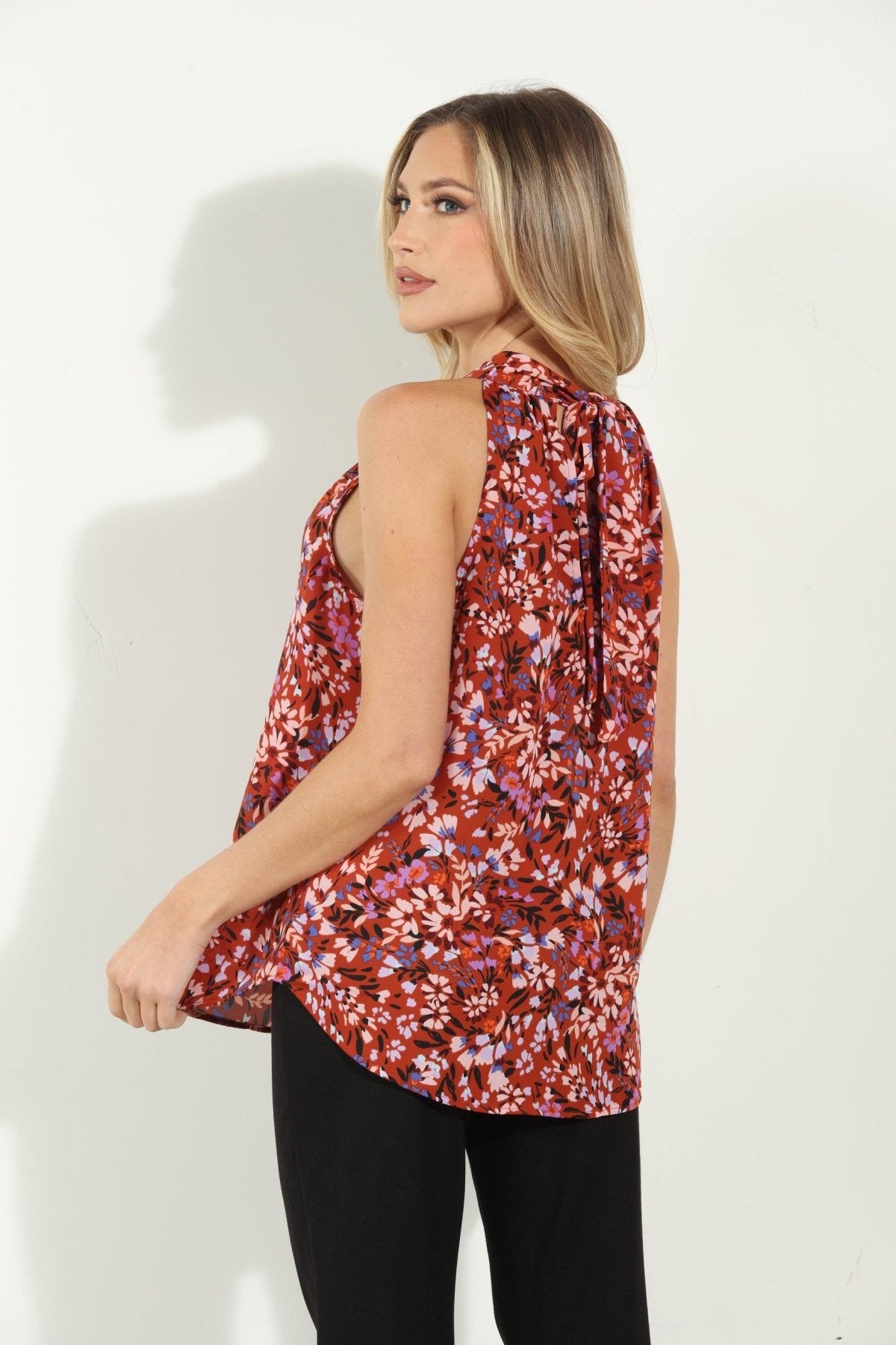 Sofie Twist Halter Sleeveless Blouse-FINAL SALE