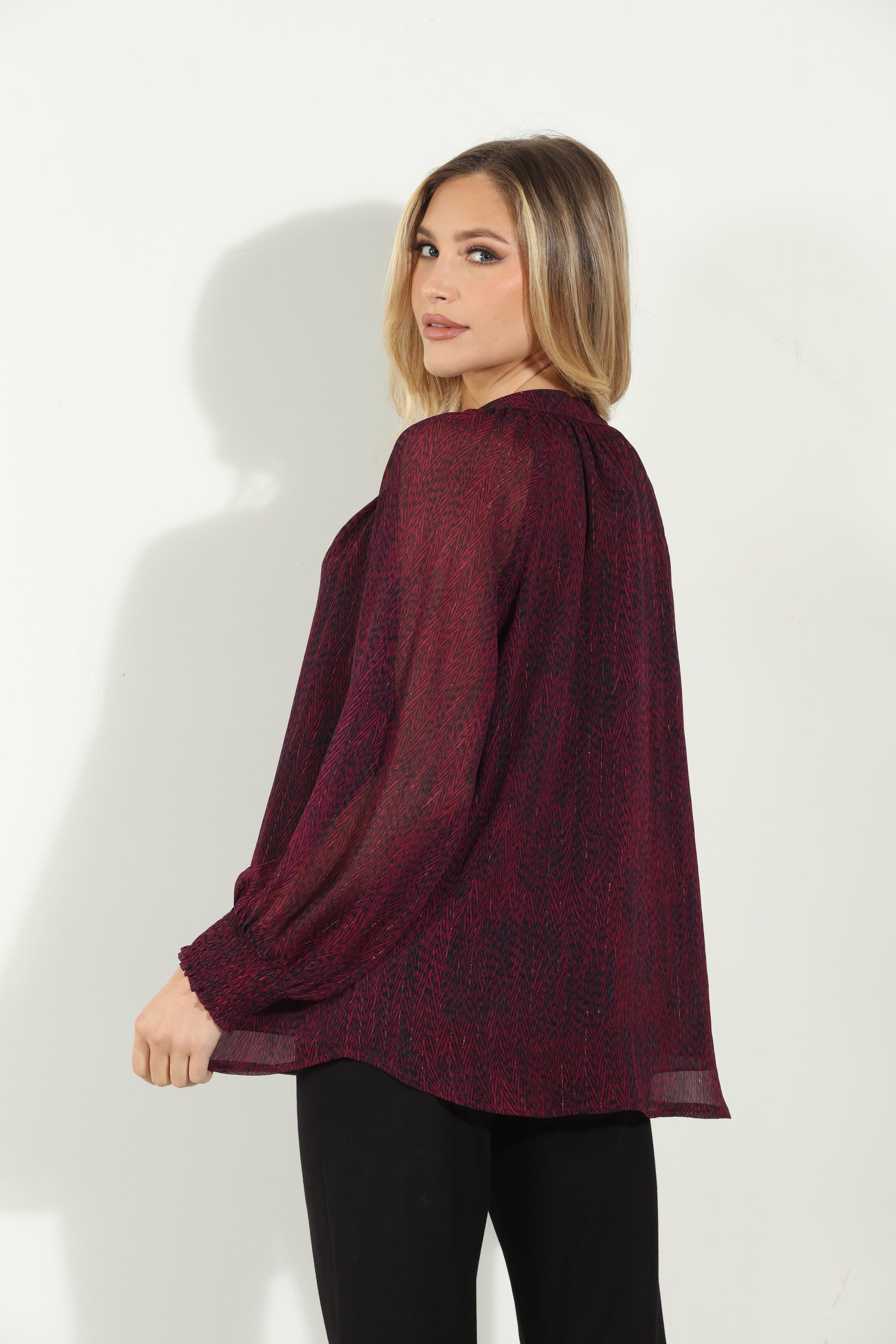 Mariela Split-Neck Blouse - BEST SELLER