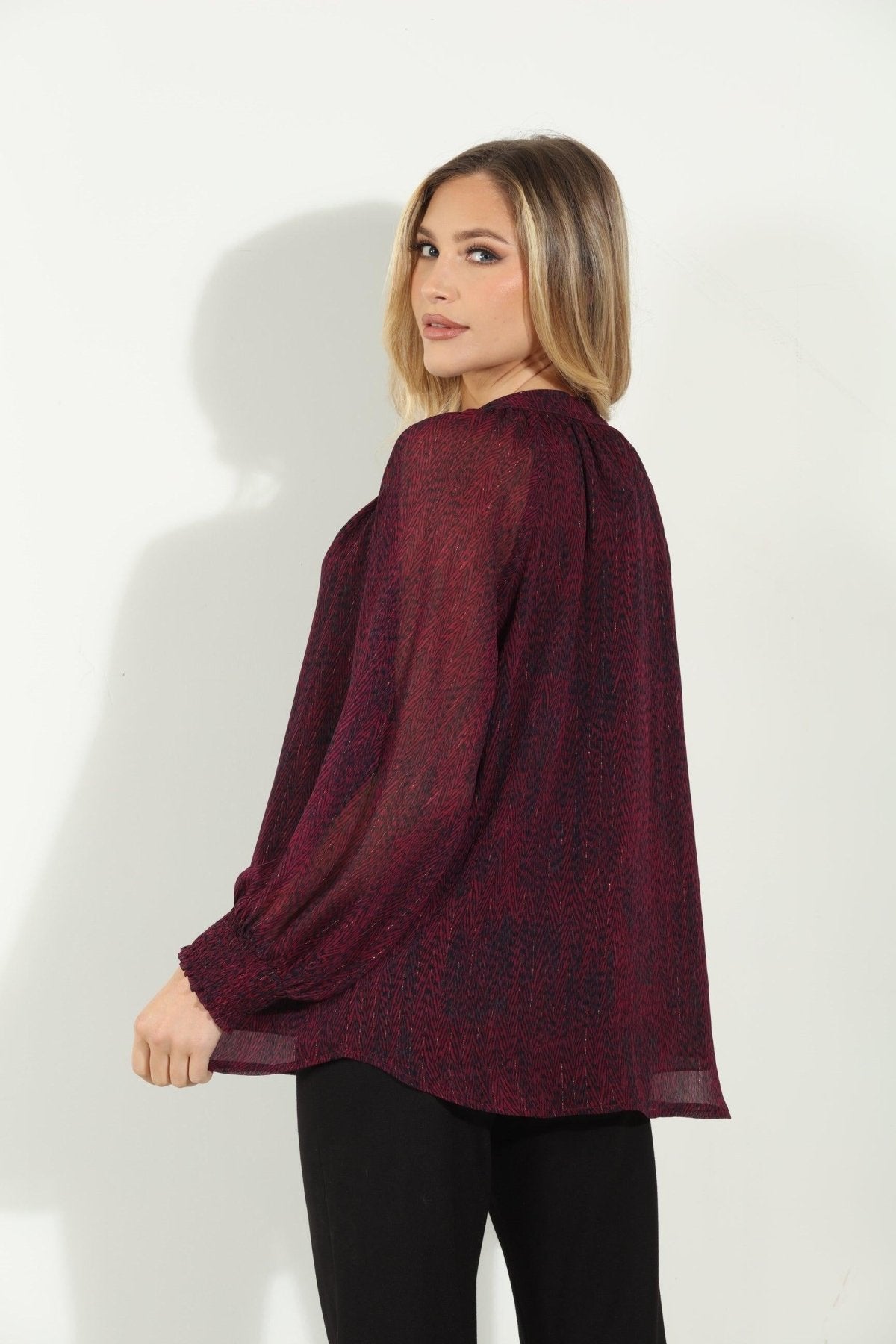 Mariela Split-Neck Blouse - BEST SELLER